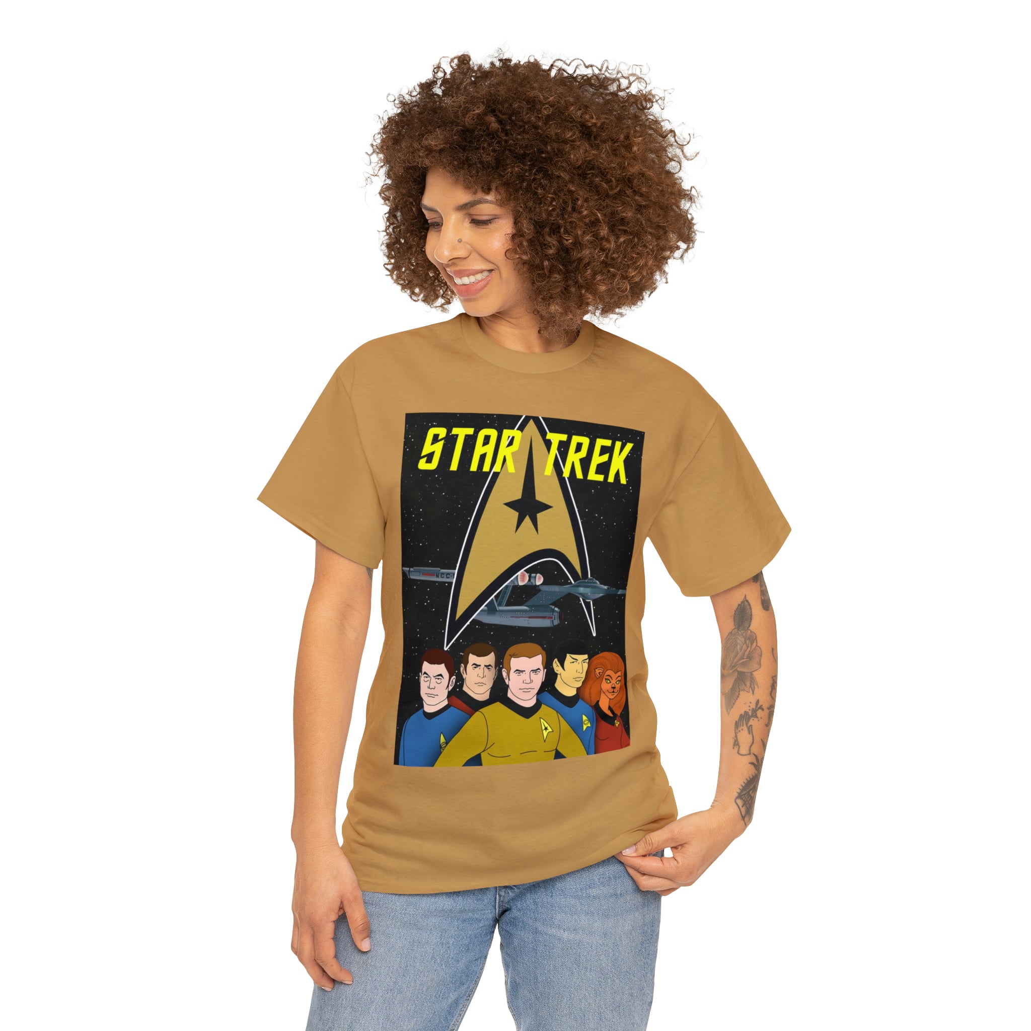 Star Trek Cartoon- Unisex Heavy Cotton T-Shirt - Creations by Chris and Carlos