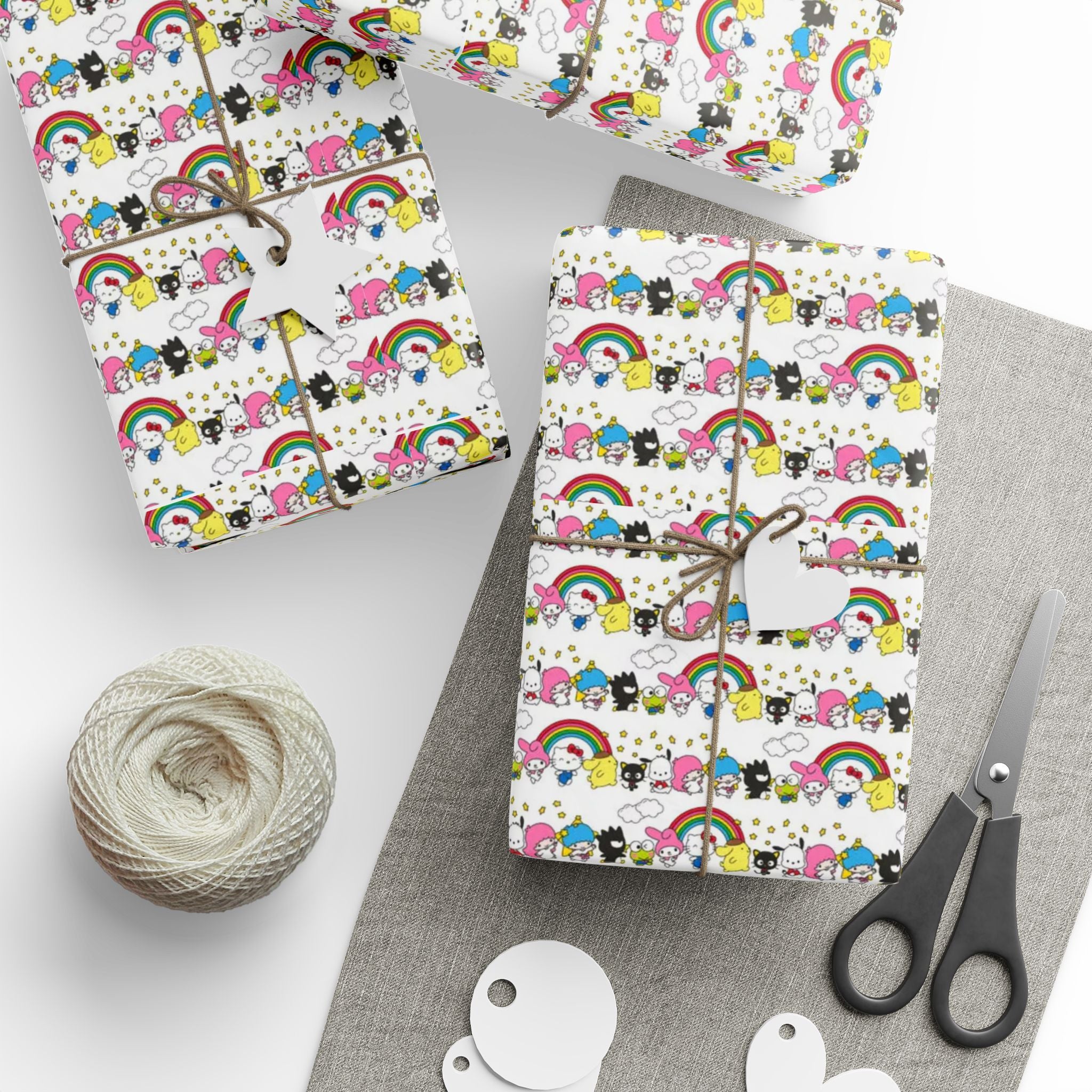Unicorn & Rainbow Kids Wrapping Paper Roll — Cute Cartoon Gift Wrap for Birthdays & Baby Showers - Creations by Chris and Carlos
