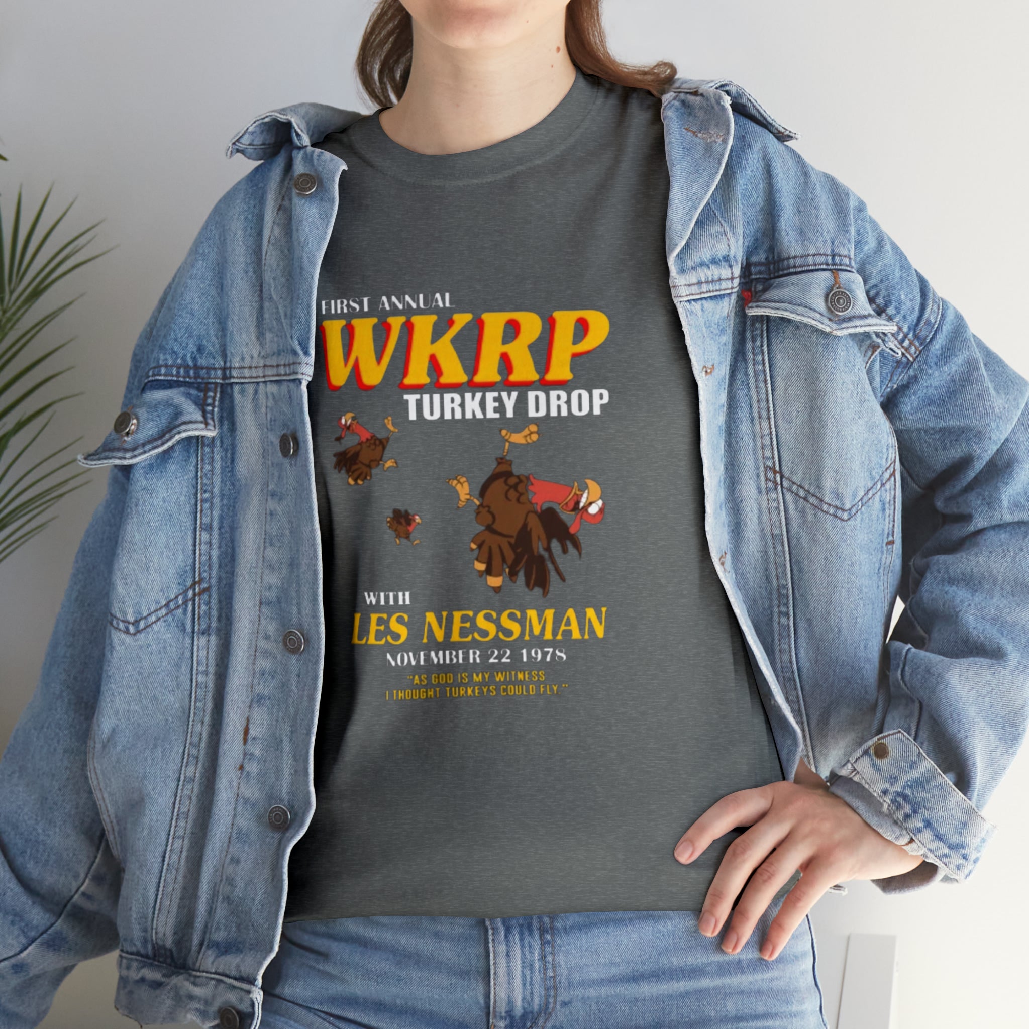 WKRP 70's TV Show- Unisex Heavy Cotton T-Shirt - Creations by Chris and Carlos