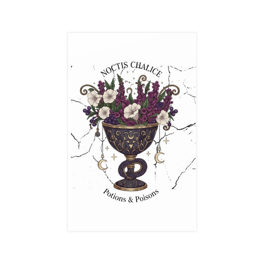 Noctis Chalice Matte Poster — Potions & Poisons Floral Gothic Wall Art - Creations by Chris and Carlos
