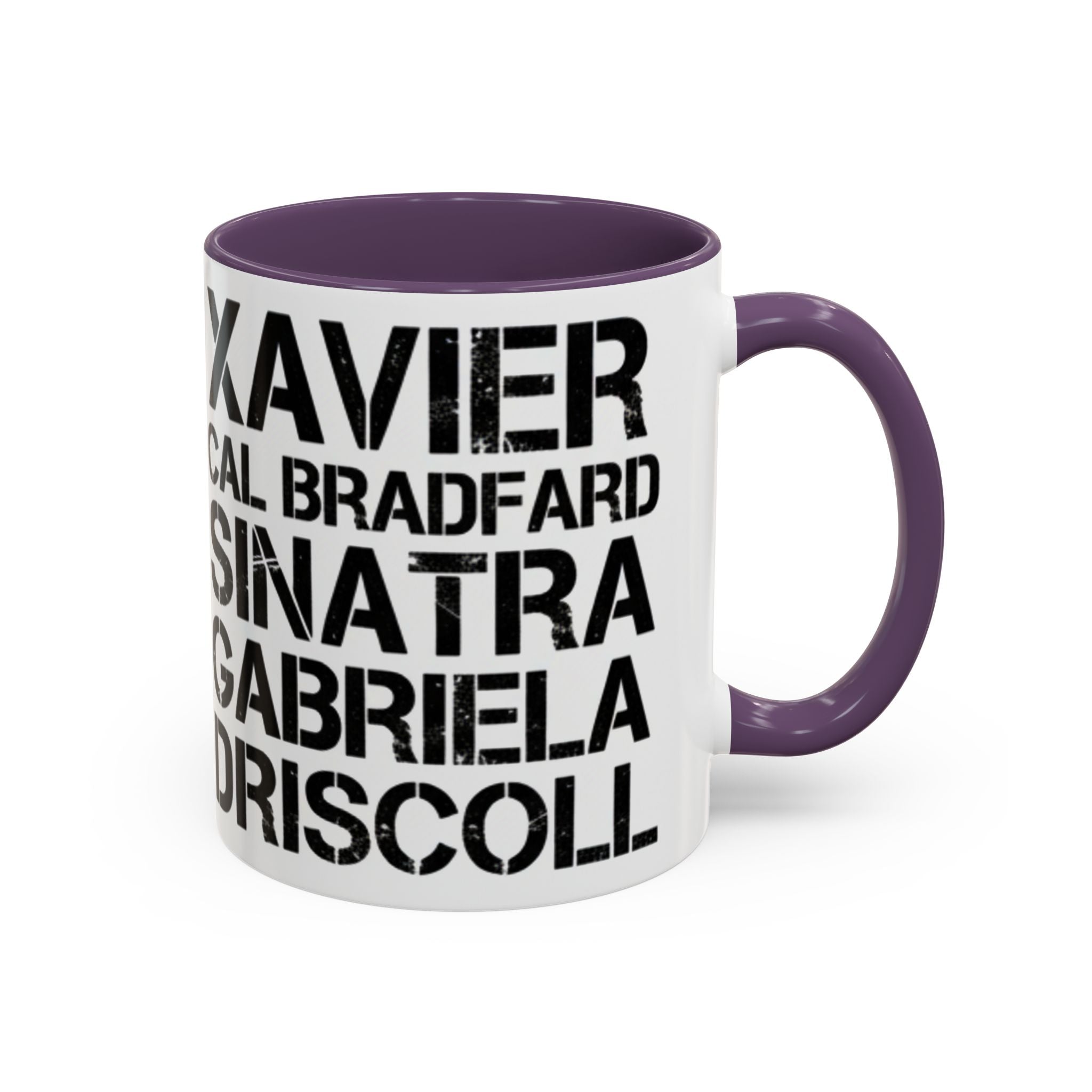 Paradise TV Show Typography Names Accent Coffee Mug — Bold Black Name List Design (11/15oz) - Creations by Chris and Carlos