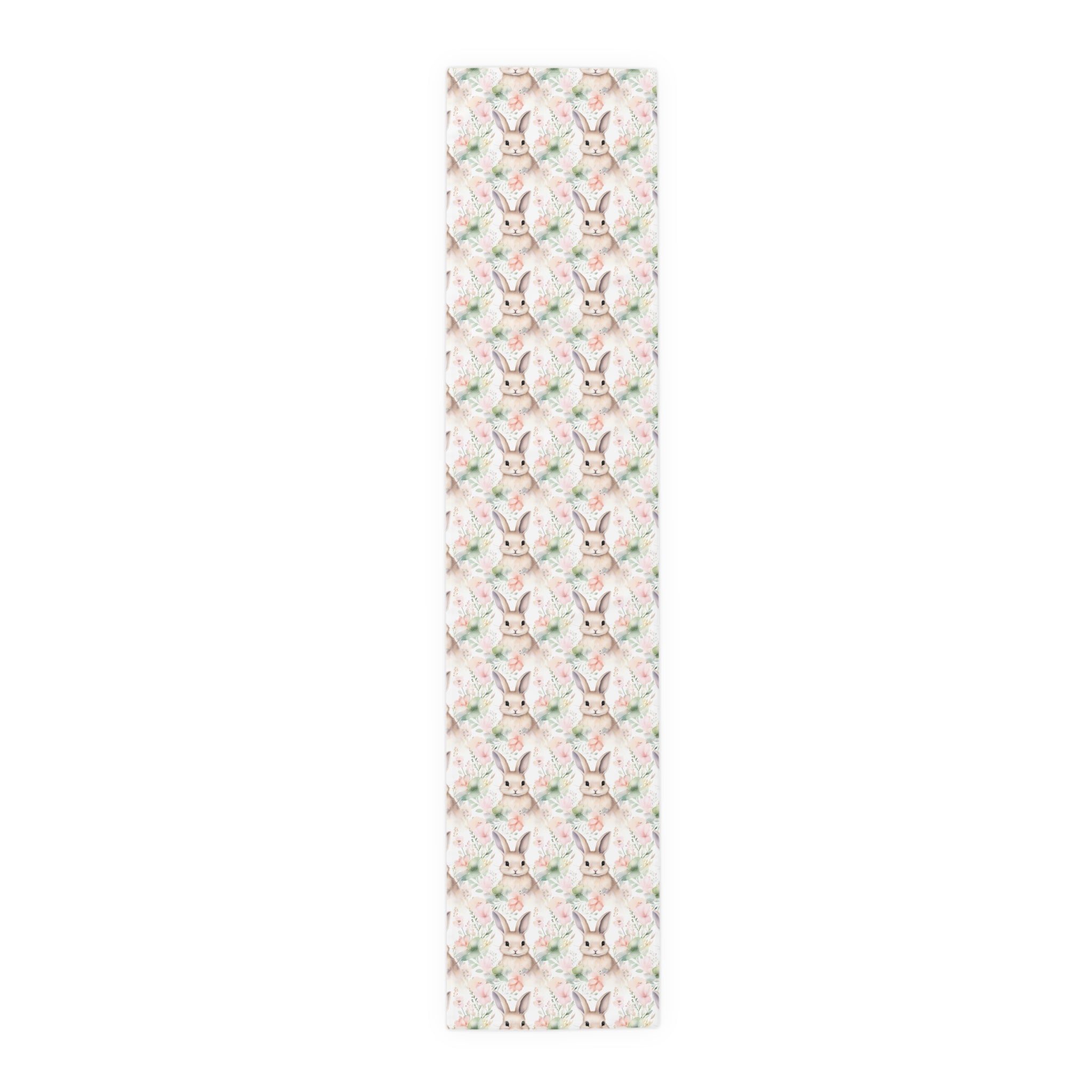Easter Bunny Floral Table Runner — Spring Cotton-Poly Dining Decor - Creations by Chris and Carlos