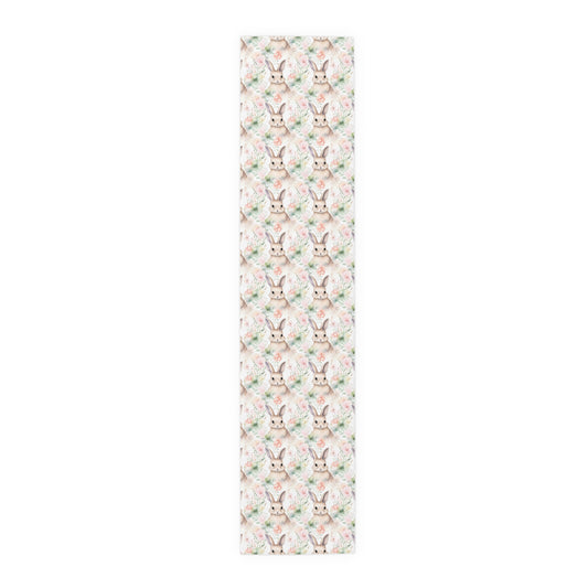 Easter Bunny Floral Table Runner — Spring Cotton-Poly Dining Decor - Creations by Chris and Carlos