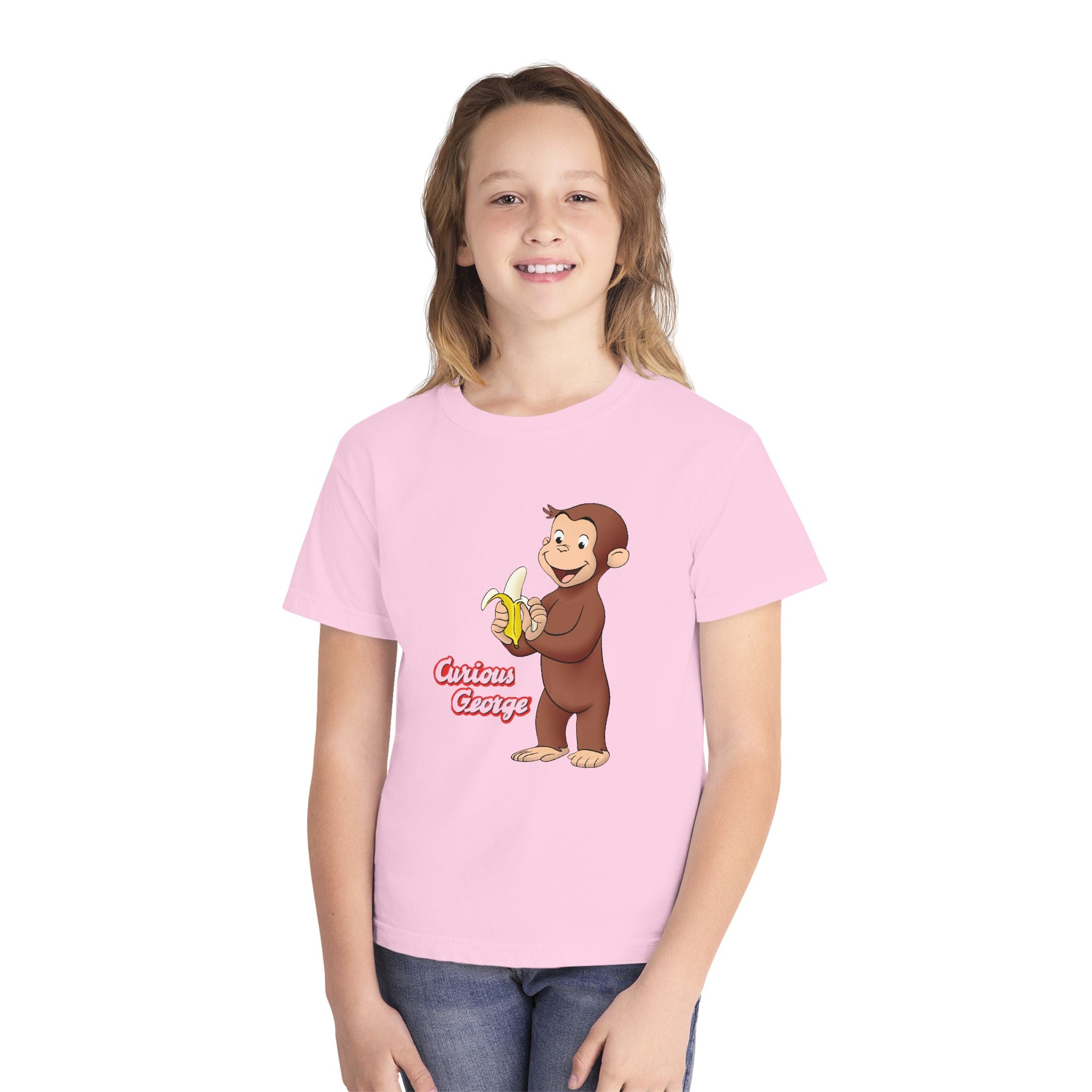 Kids Banana-Loving Curious George Cartoon Monkey Tee - Creations by Chris and Carlos