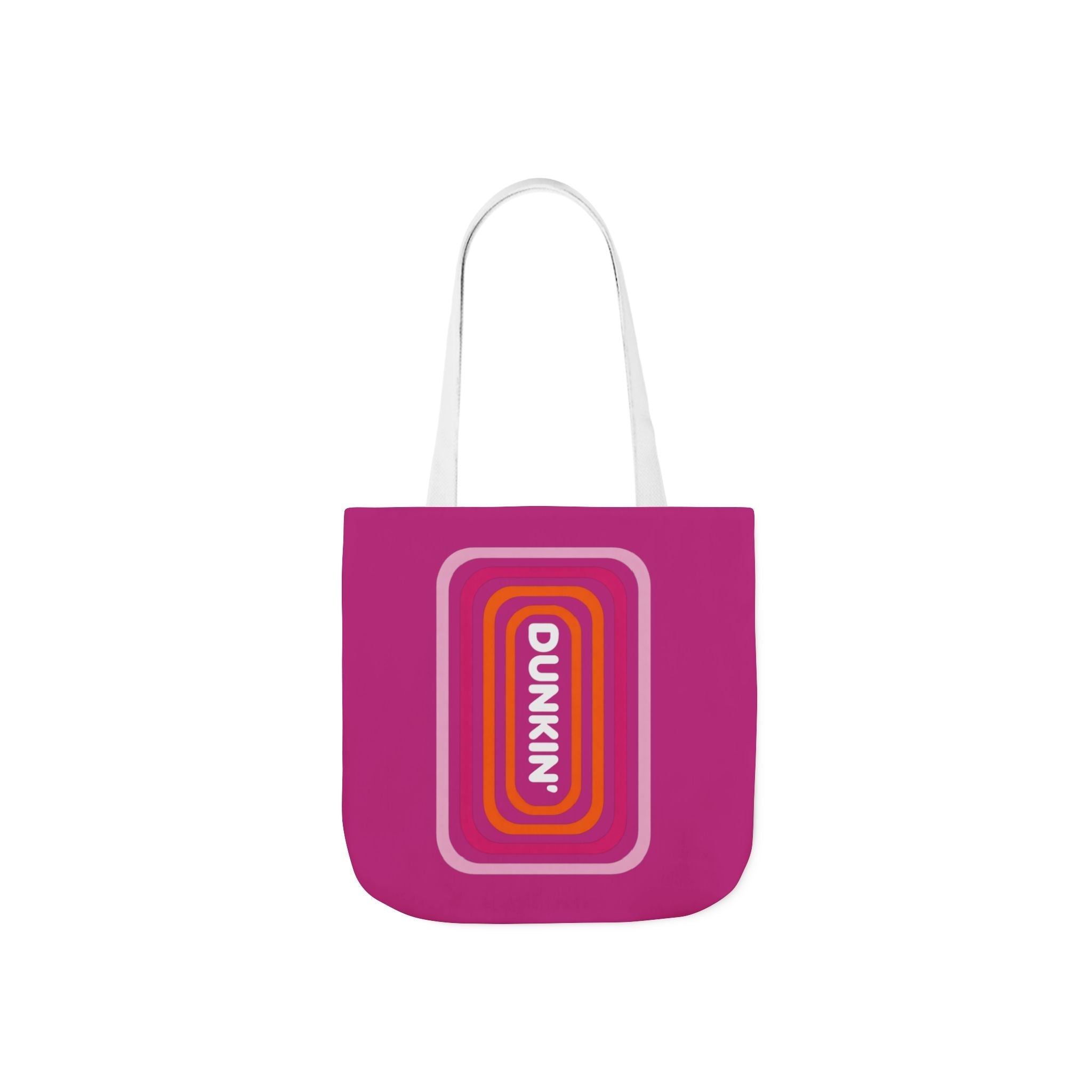Tote Bag — Retro Pink 'Dunkin' Logo' Canvas Tote - Creations by Chris and Carlos