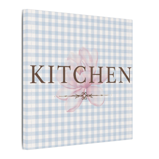 Home Plaid Canvas Wall Art — Farmhouse Floral Matte Stretched Canvas - Creations by Chris and Carlos