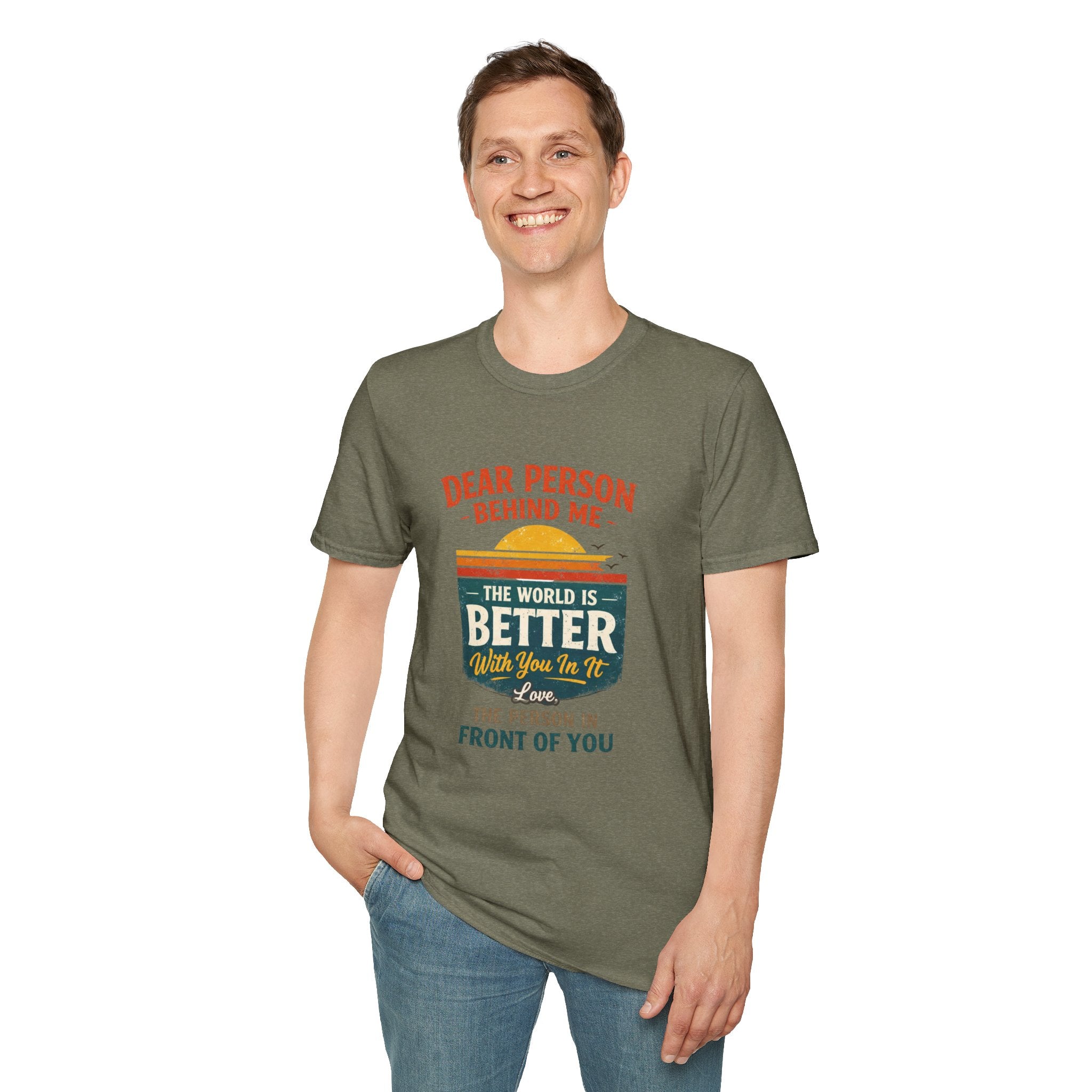 Inspirational Quote T-Shirt — "The World Is Better With You In It" - Creations by Chris and Carlos