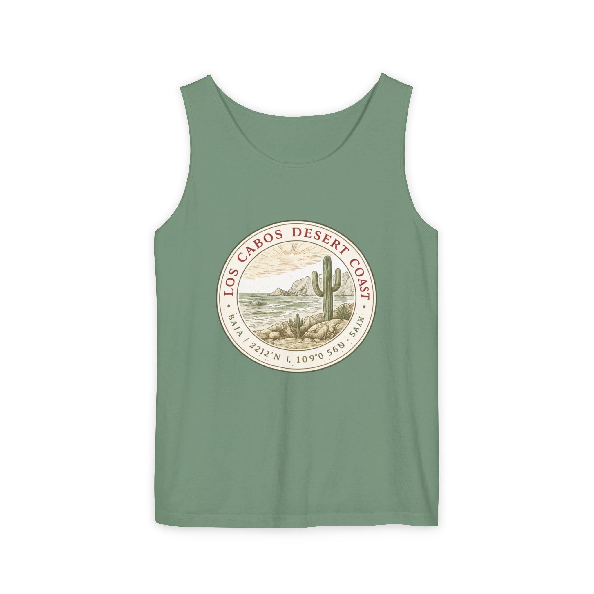 Los Cabos Desert Coast Tank Top — Vintage Cactus Beach Graphic - Creations by Chris and Carlos