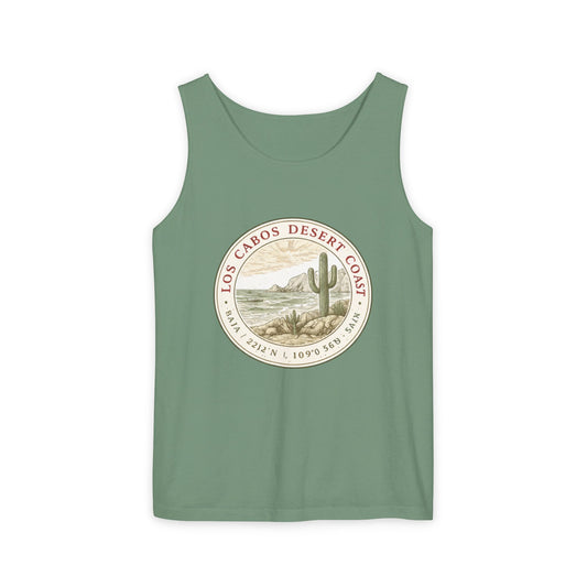 Los Cabos Desert Coast Tank Top — Vintage Cactus Beach Graphic - Creations by Chris and Carlos