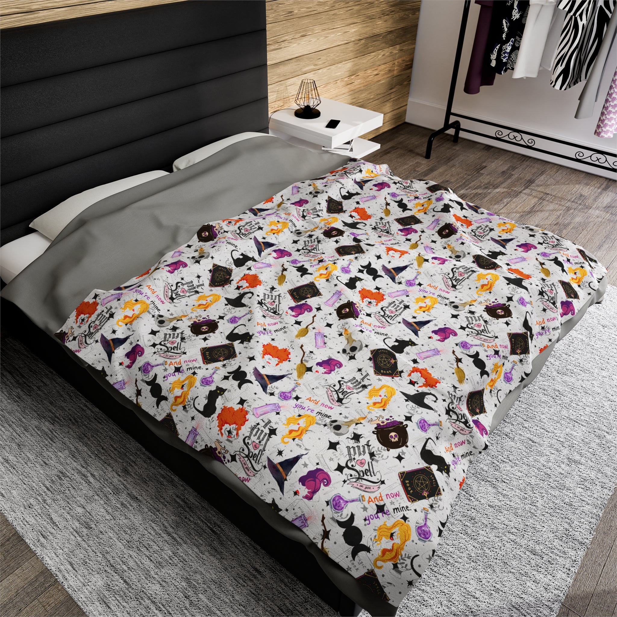Hocus Pocus- Velveteen Plush CuddleLux Bliss Blanket - Creations by Chris and Carlos
