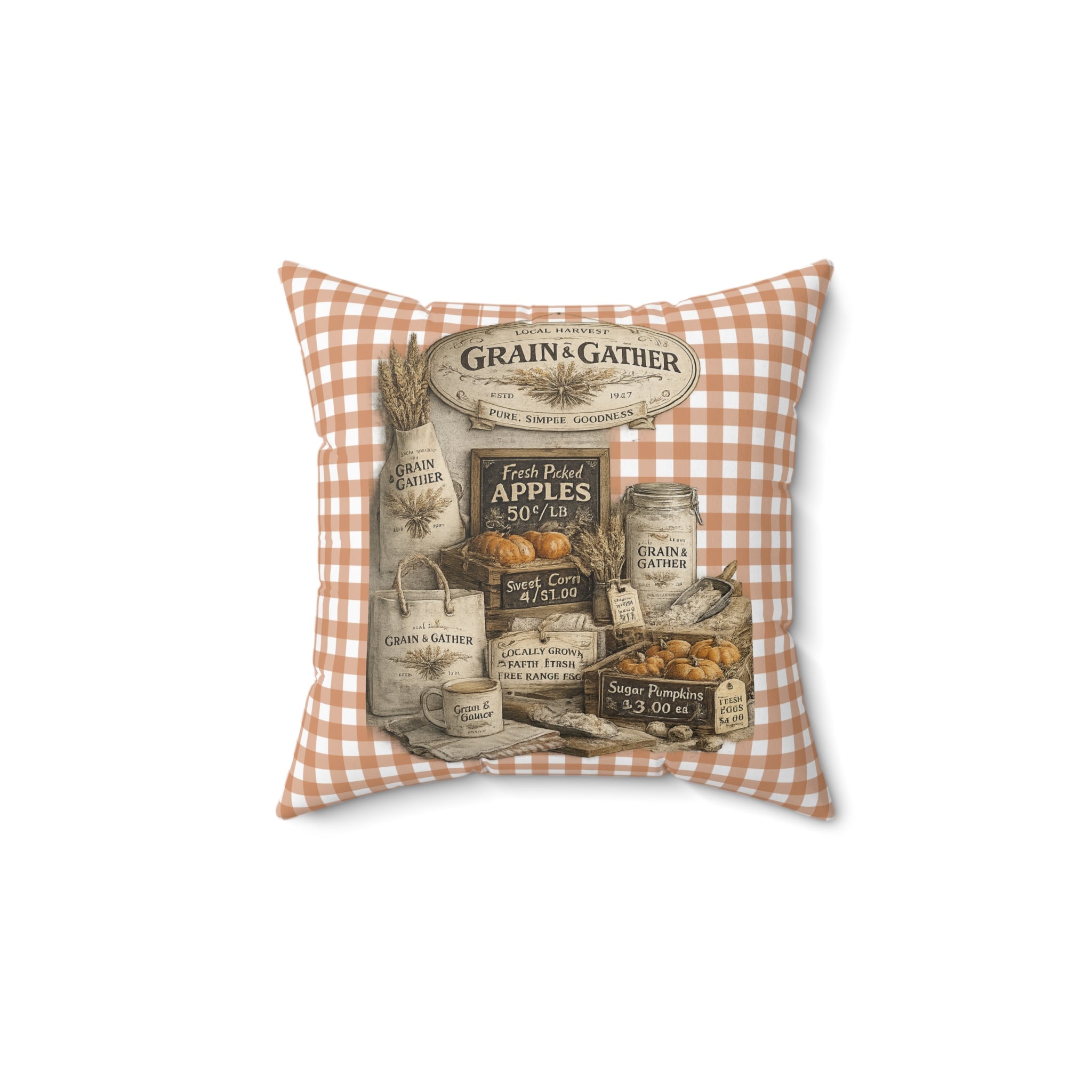 Old Soul Harvest™ Heirloom Plaid Throw Pillow - Throw Pillow from Old Soul Harvest Campfire Circle