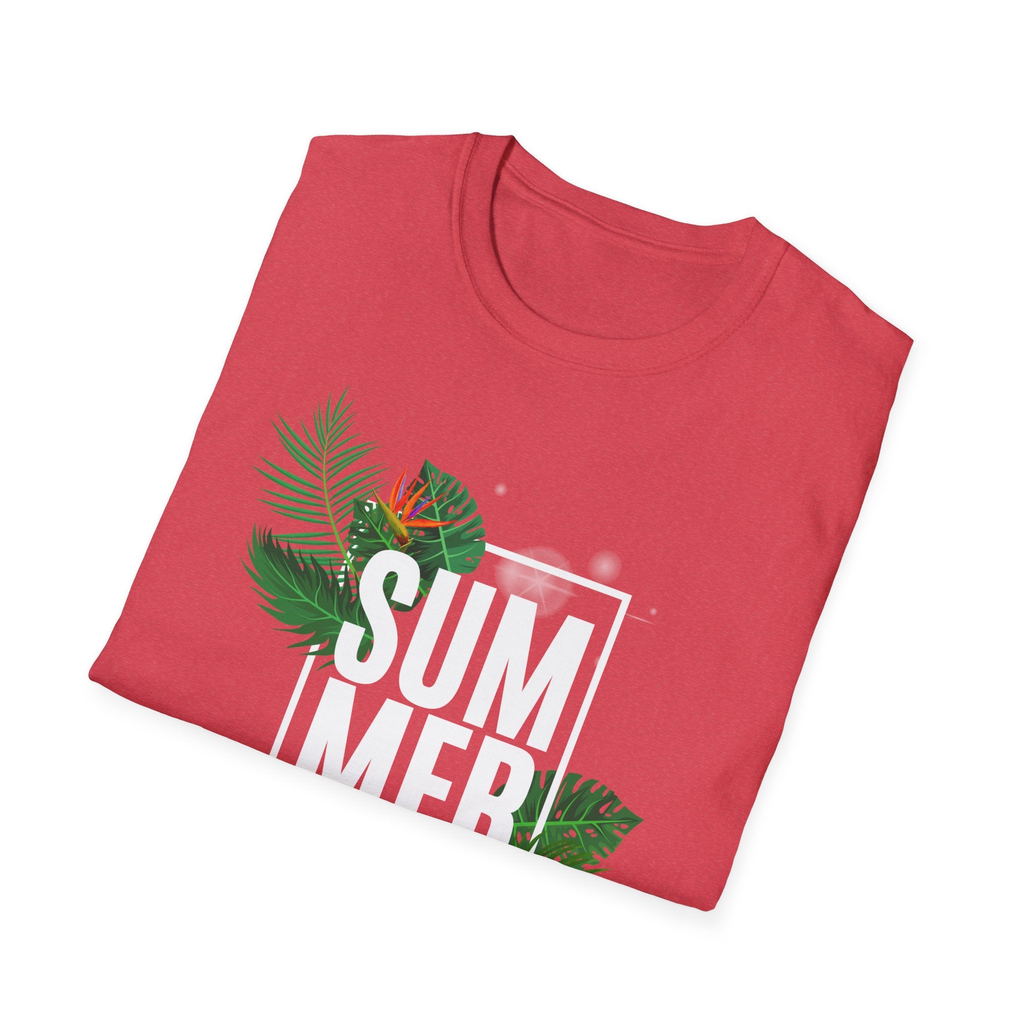 Summer Beach Party T-Shirt — Tropical Palm Leaves Graphic Tee - Creations by Chris and Carlos