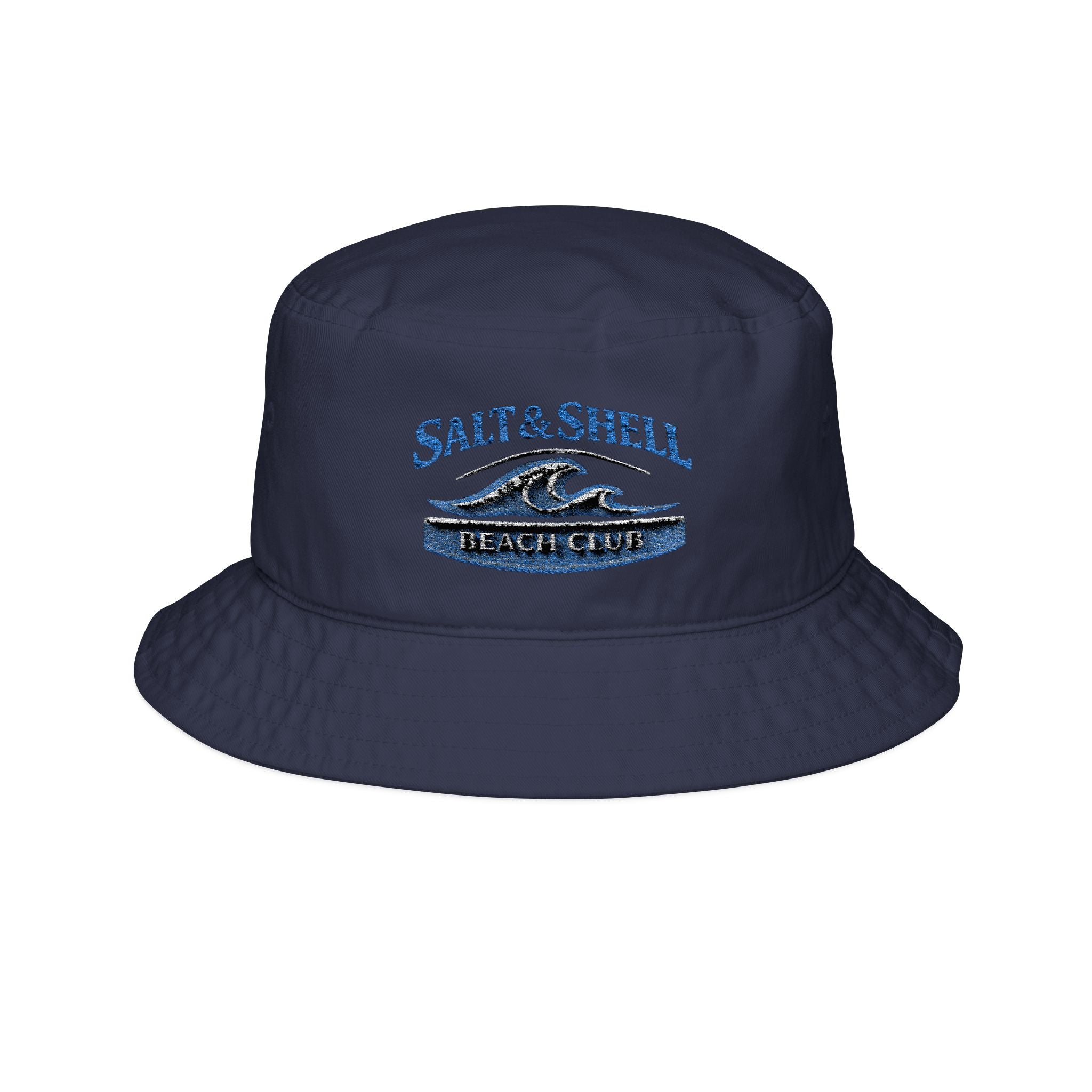 Salt & Shell Embroidered Wave Bucket Hat - Creations by Chris and Carlos