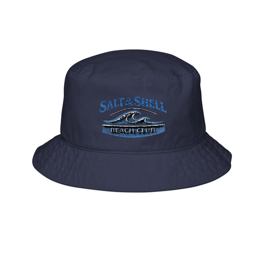Salt & Shell Embroidered Wave Bucket Hat - Creations by Chris and Carlos
