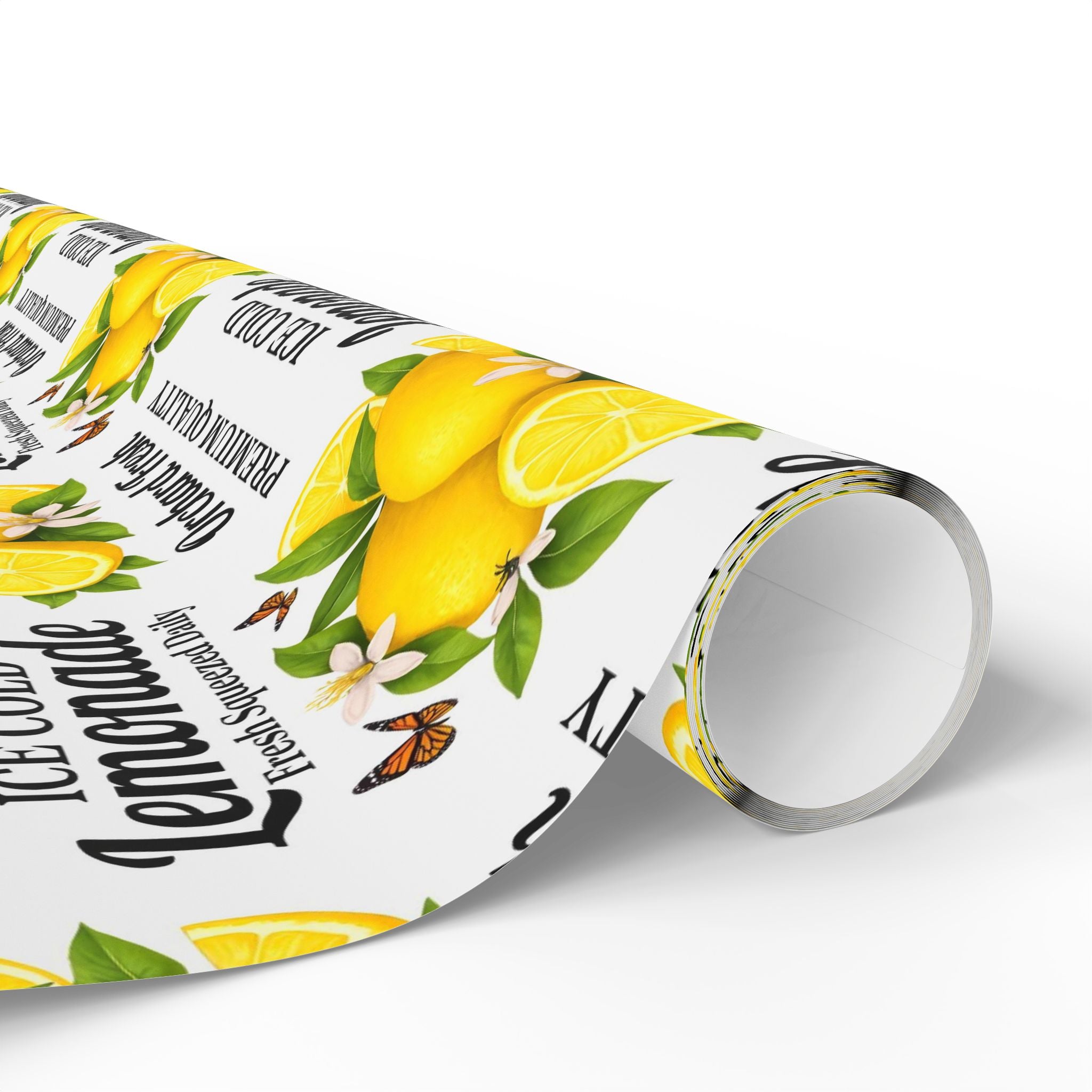 Lemonade Gift Wrap — Citrus Lemon Wrapping Paper Roll - Creations by Chris and Carlos