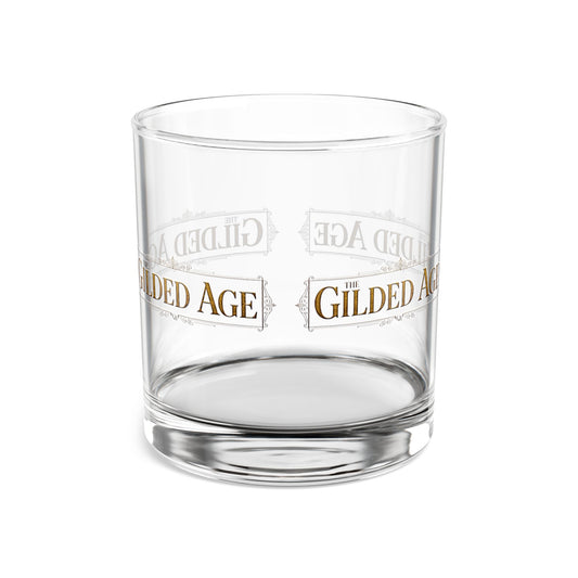 Gilded Age 10oz Rocks Glass — Vintage Gold Script Whiskey Tumbler - Creations by Chris and Carlos