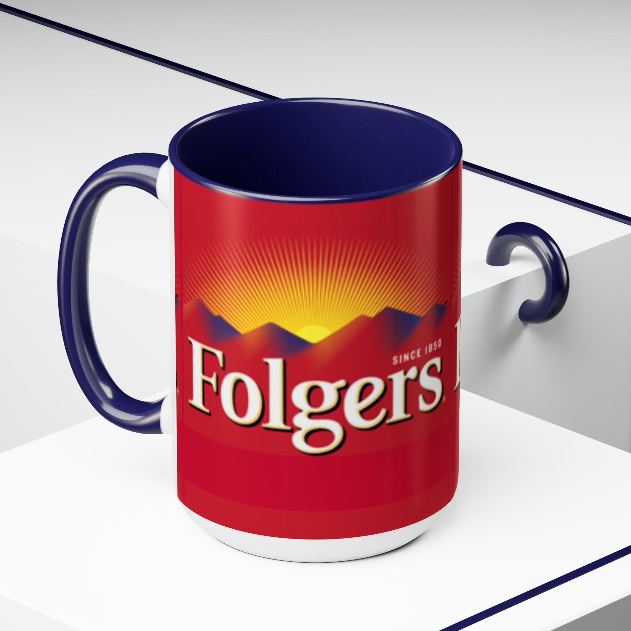 Folgers- White Ceramic Mug - Creations by Chris and Carlos