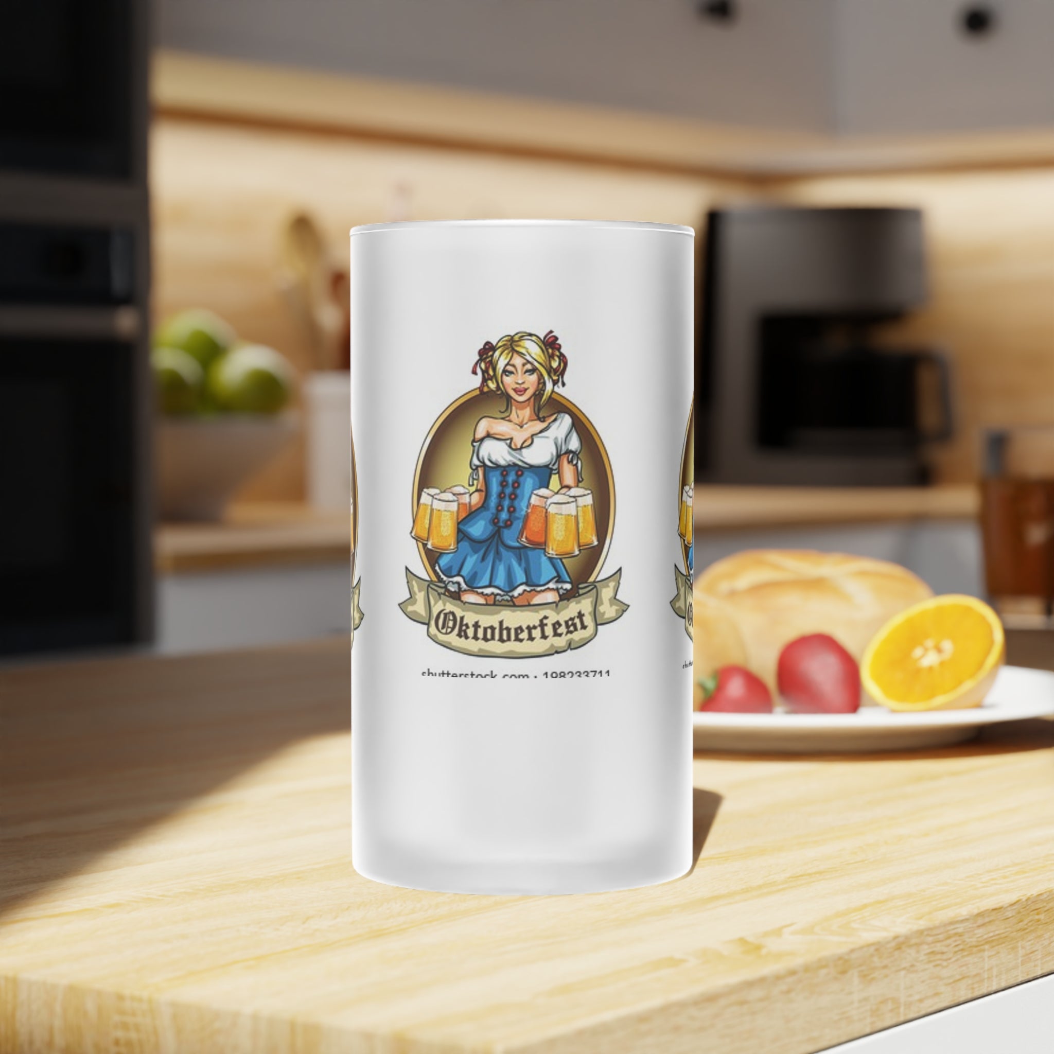 Oktoberfest- Frosted Glass Beer Mug - Creations by Chris and Carlos