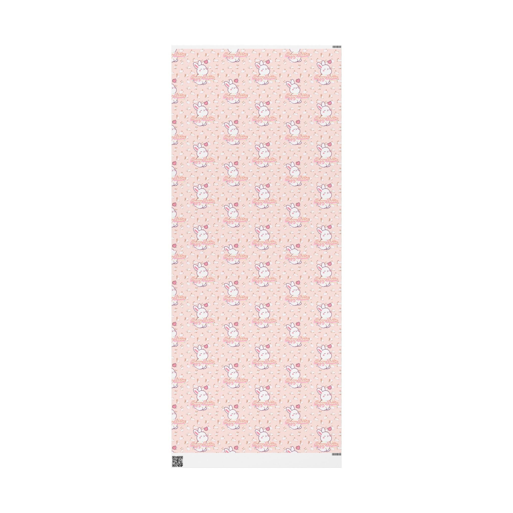 Easter Cute Bunny Pattern Wrapping Paper - Pastel Pink Love & Hearts Gift Wrap - Creations by Chris and Carlos