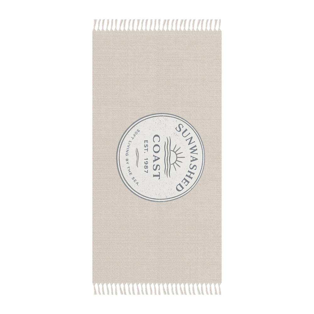 Boho Beach Towel — Sunwashed Coast Cotton Fringe Beach Towel