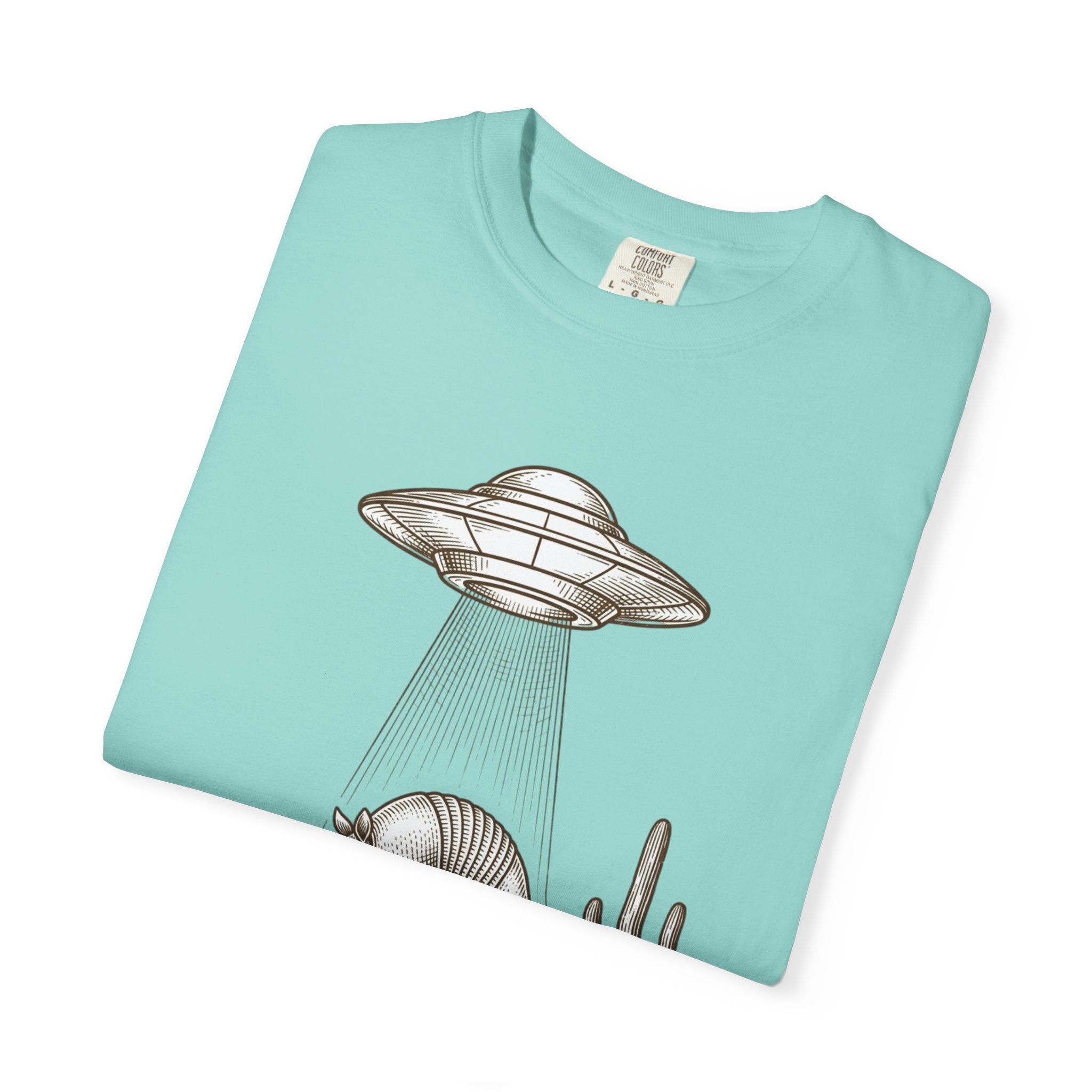 T-Shirt — Desert UFO Abduction Armadillo Graphic - Creations by Chris and Carlos