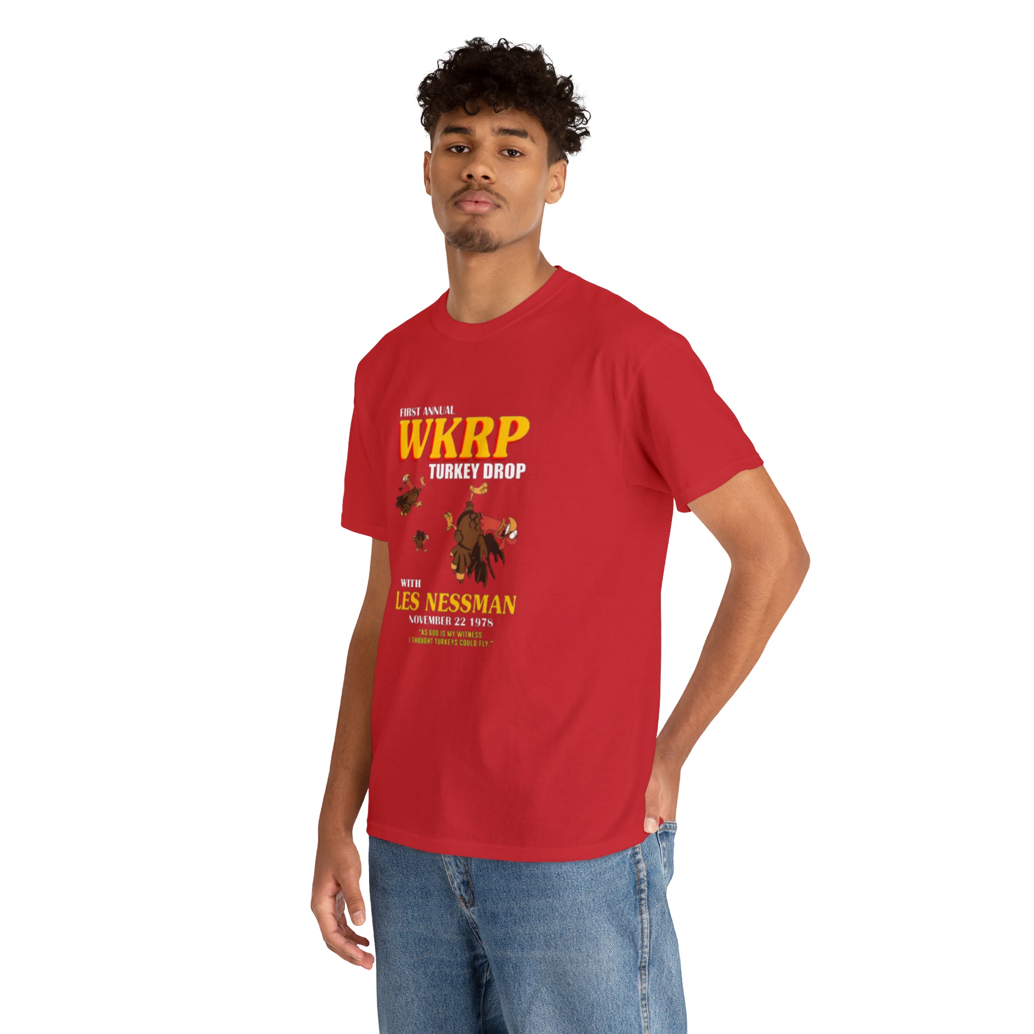WKRP 70's TV Show- Unisex Heavy Cotton T-Shirt - Creations by Chris and Carlos