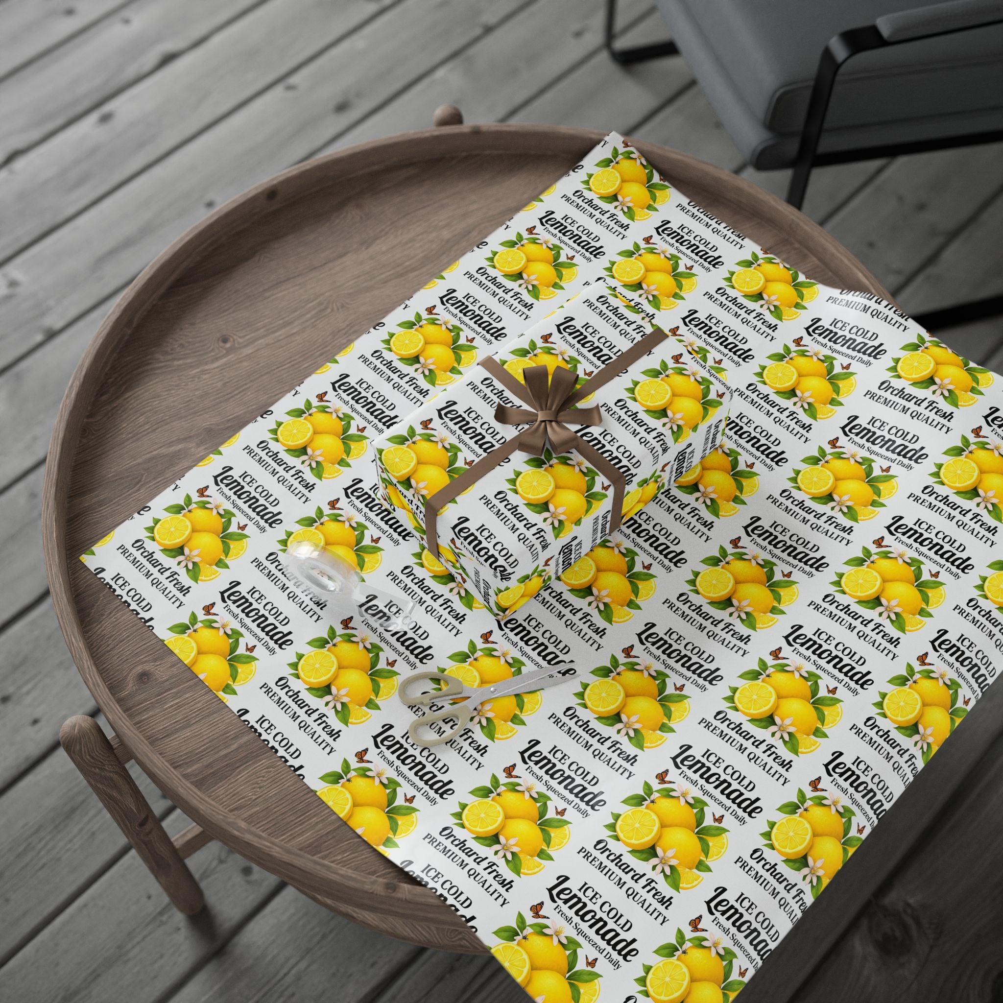 Lemonade Gift Wrap — Citrus Lemon Wrapping Paper Roll - Creations by Chris and Carlos