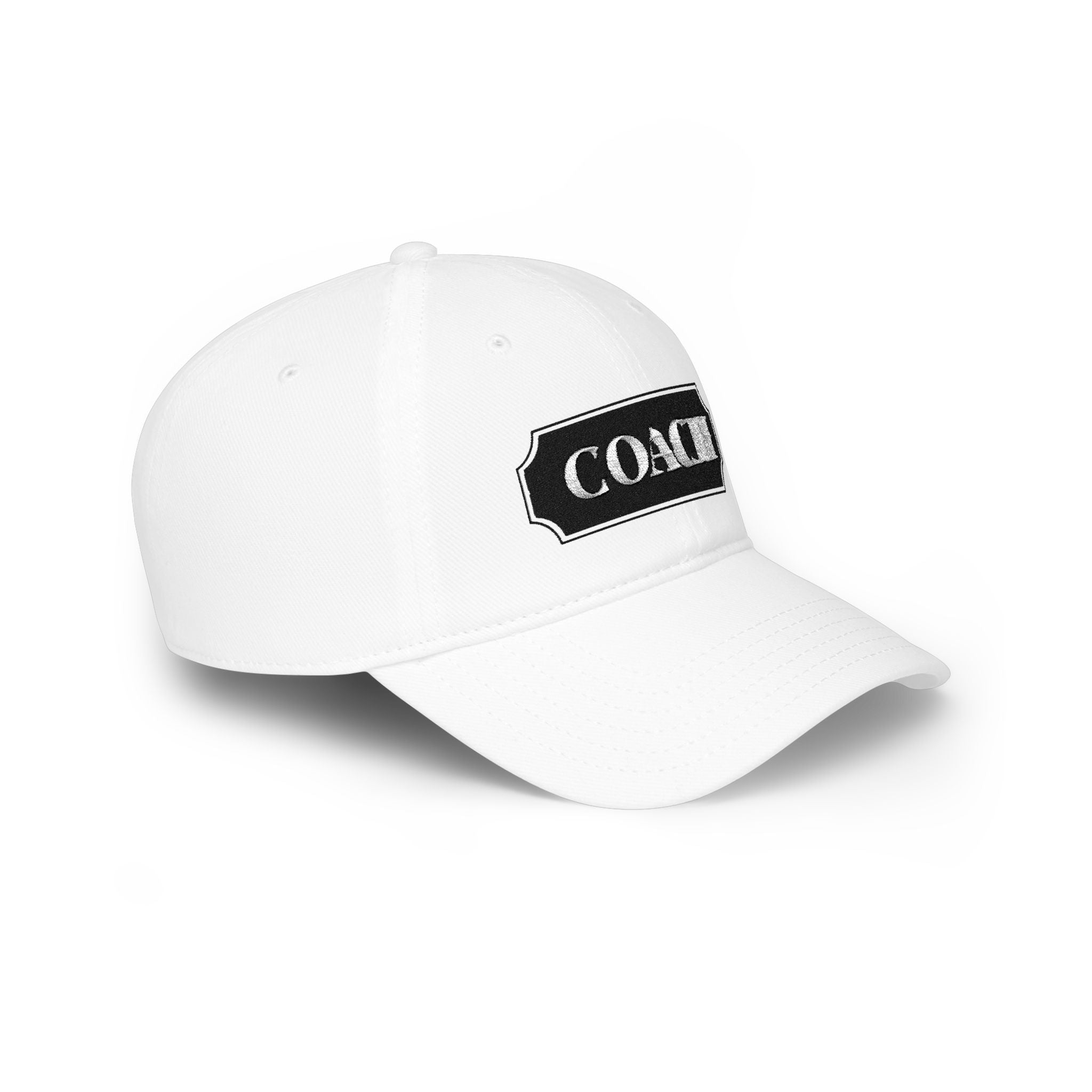 Coach Embroidered Patch Baseball Cap — Low Profile Coach Hat - Creations by Chris and Carlos