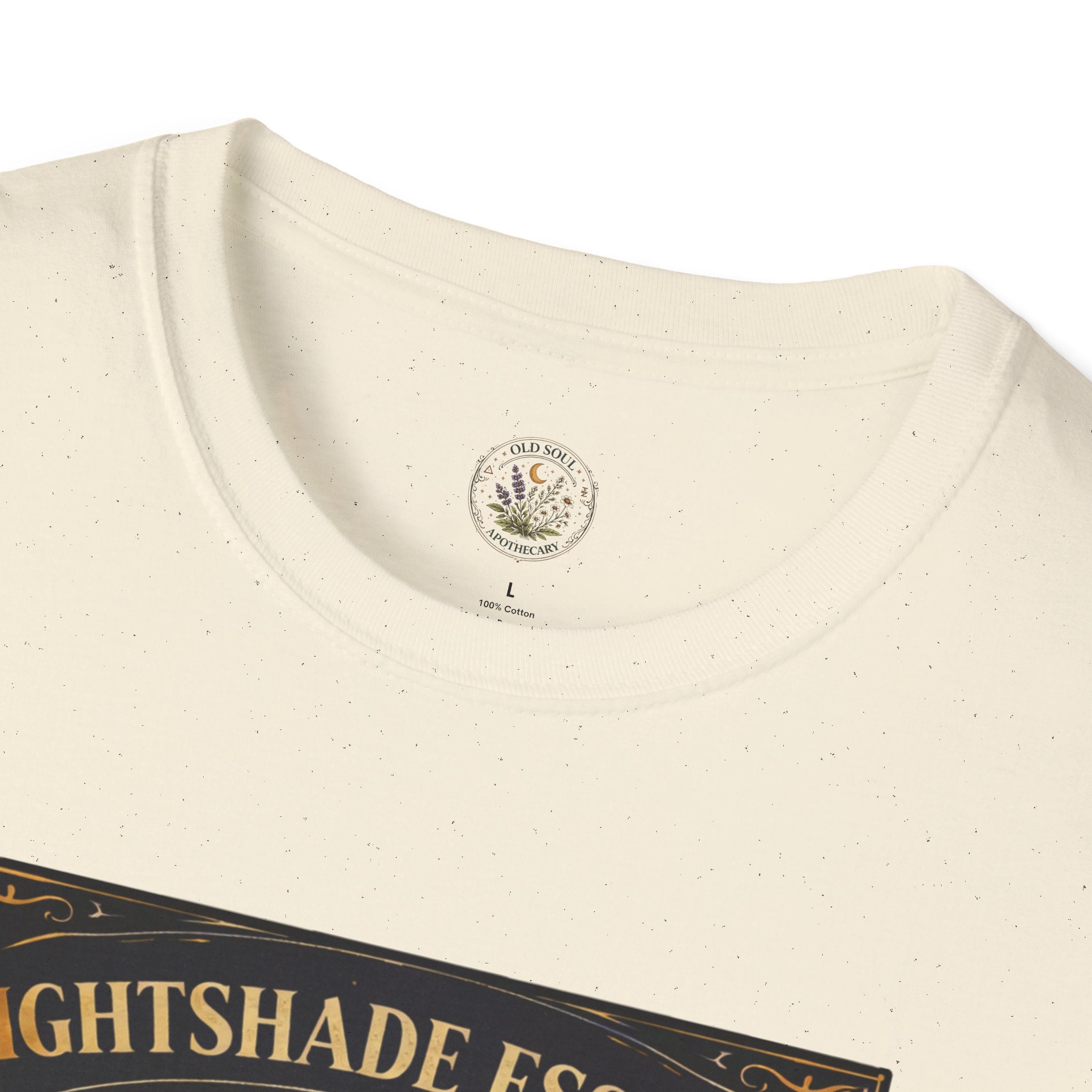 Old Soul Apothecary Nightshade Essence T-Shirt — Botanical Moonlight Graphic Tee - Creations by Chris and Carlos
