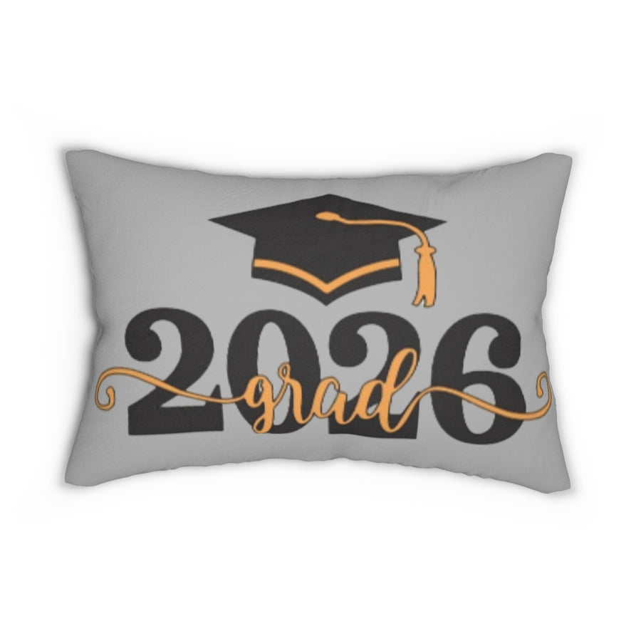 2026 Grad Lumbar Pillow — Graduation Cap Decorative Throw Pillow - Creations by Chris and Carlos