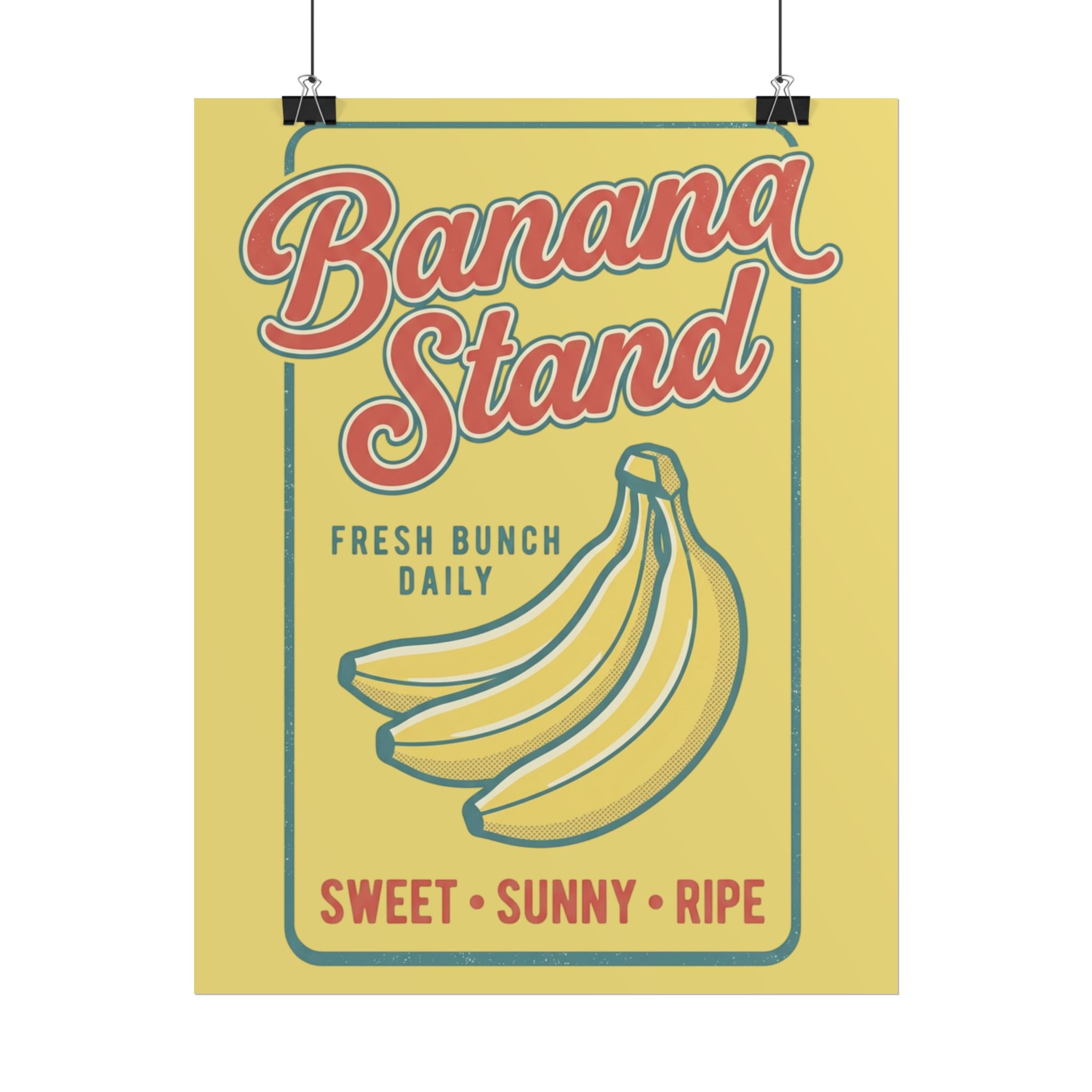 Banana Stand Retro Poster — Vintage Fruit Market Wall Art (Rolled Poster) - Creations by Chris and Carlos