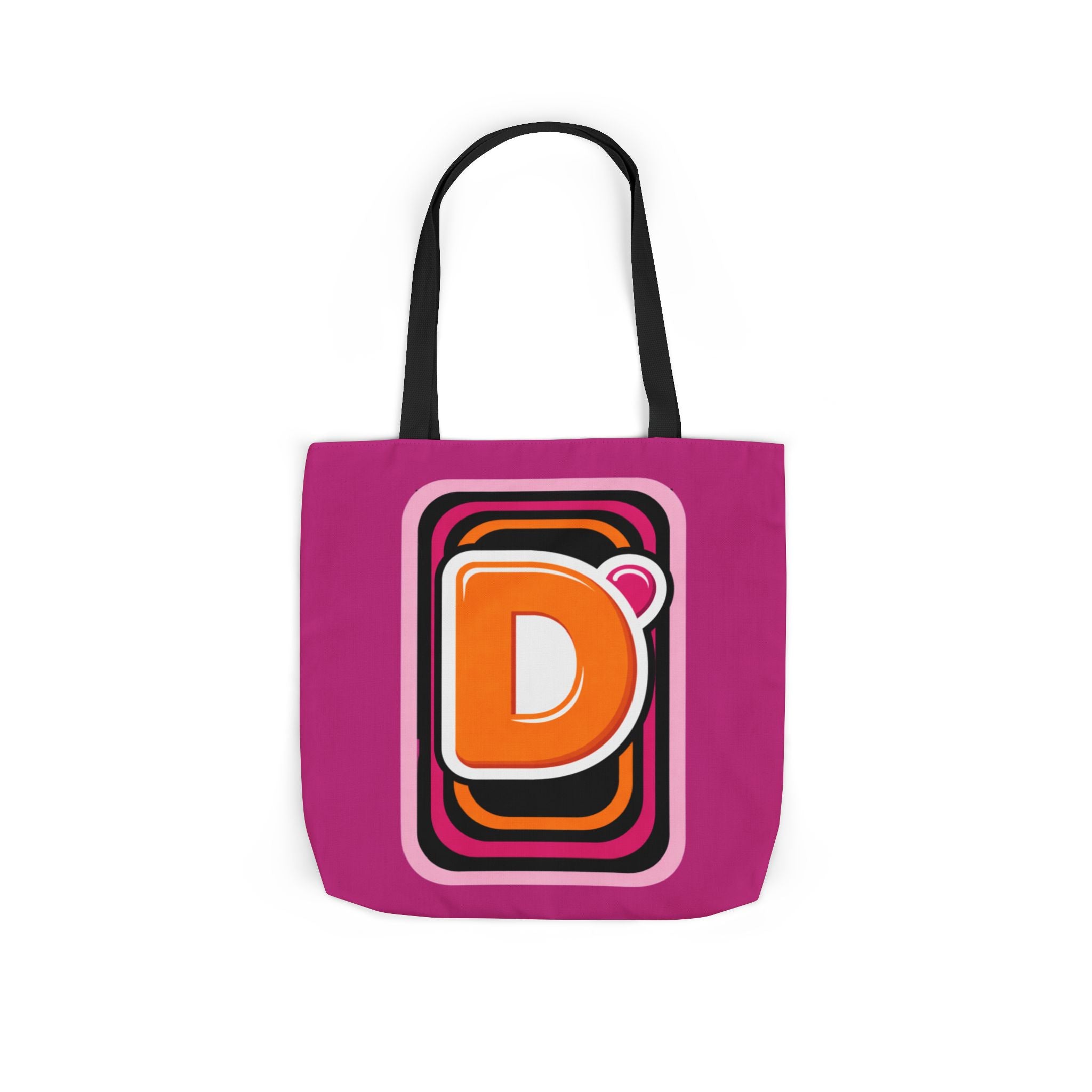 Tote Bag — Retro Pink 'Dunkin' D Logo' Canvas Tote - Creations by Chris and Carlos