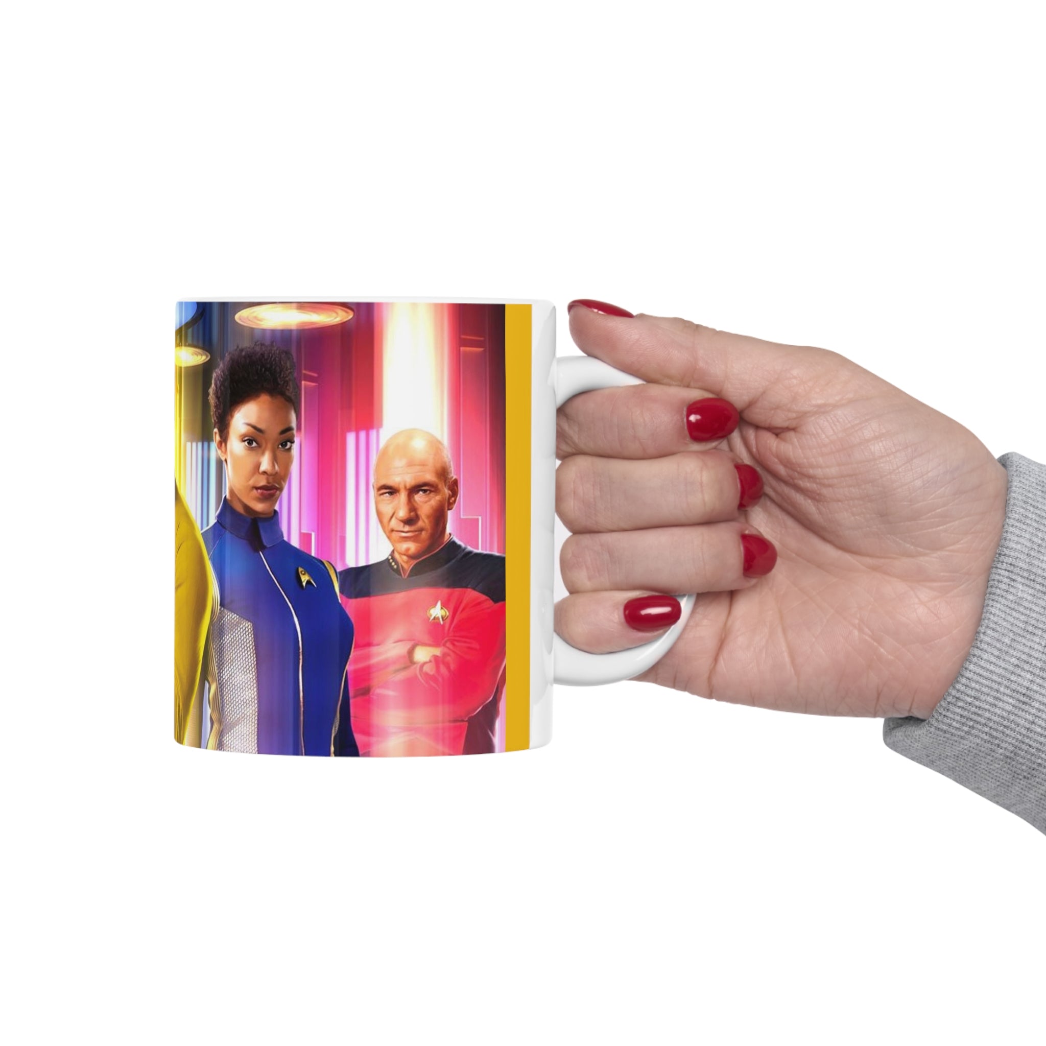 Star Trek USS Enterprise- White Ceramic Mug - Creations by Chris and Carlos