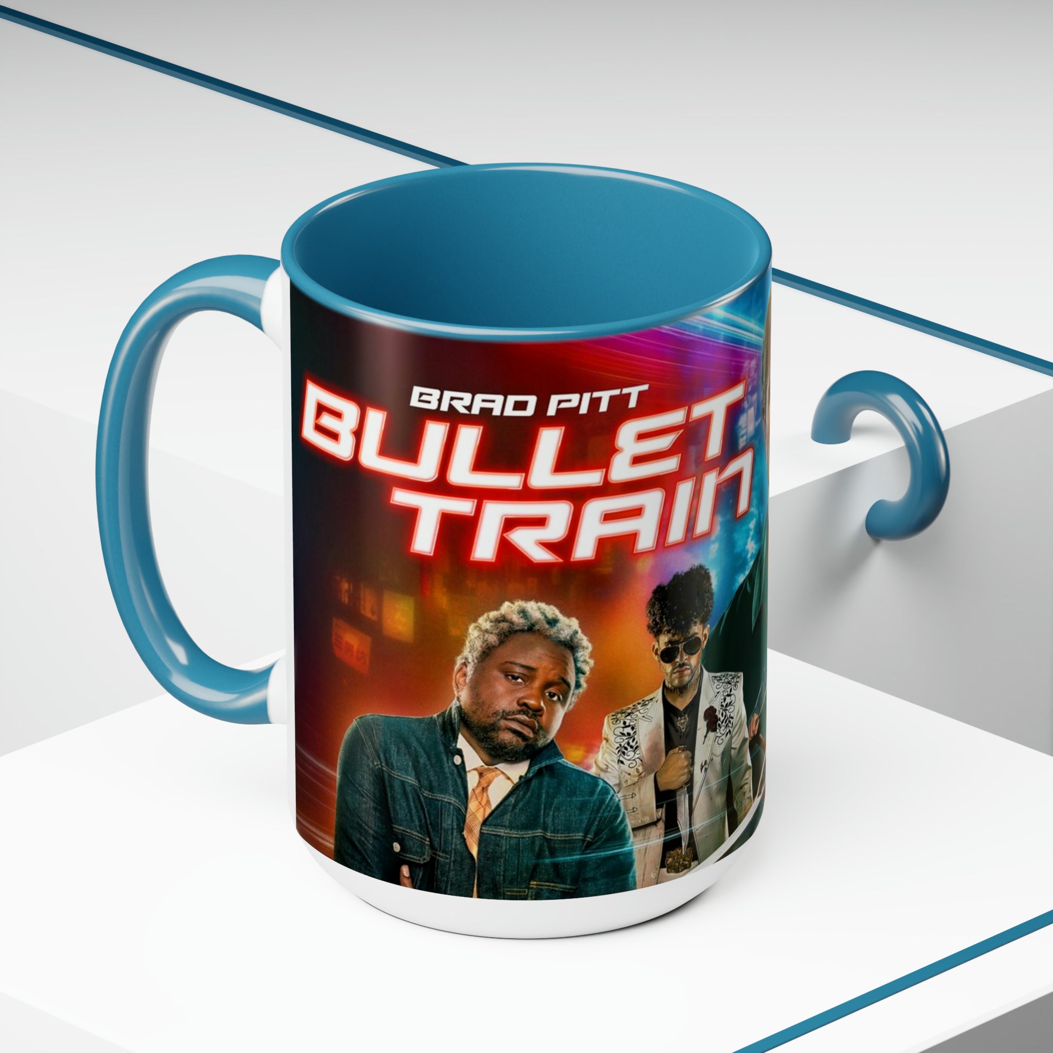 Bullet Train- Two-Tone Coffee Mugs, 15oz - Creations by Chris and Carlos