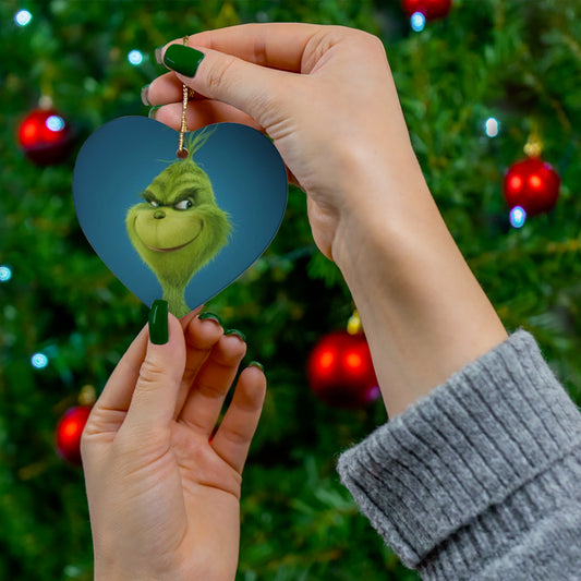 The Grinch Ceramic Ornament, 4 Shapes - Creations by Chris and Carlos