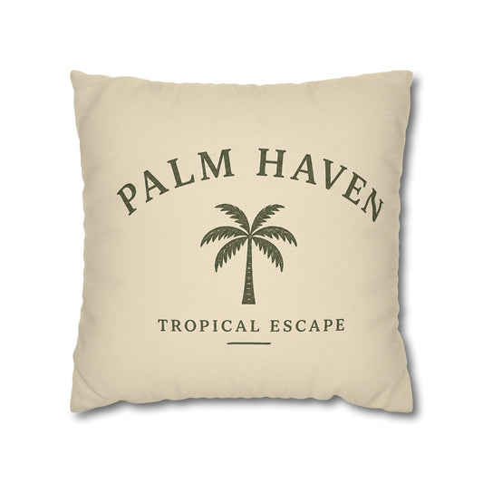 Palm Haven Tropical Escape Decorative Pillow Cover - Creations by Chris and Carlos