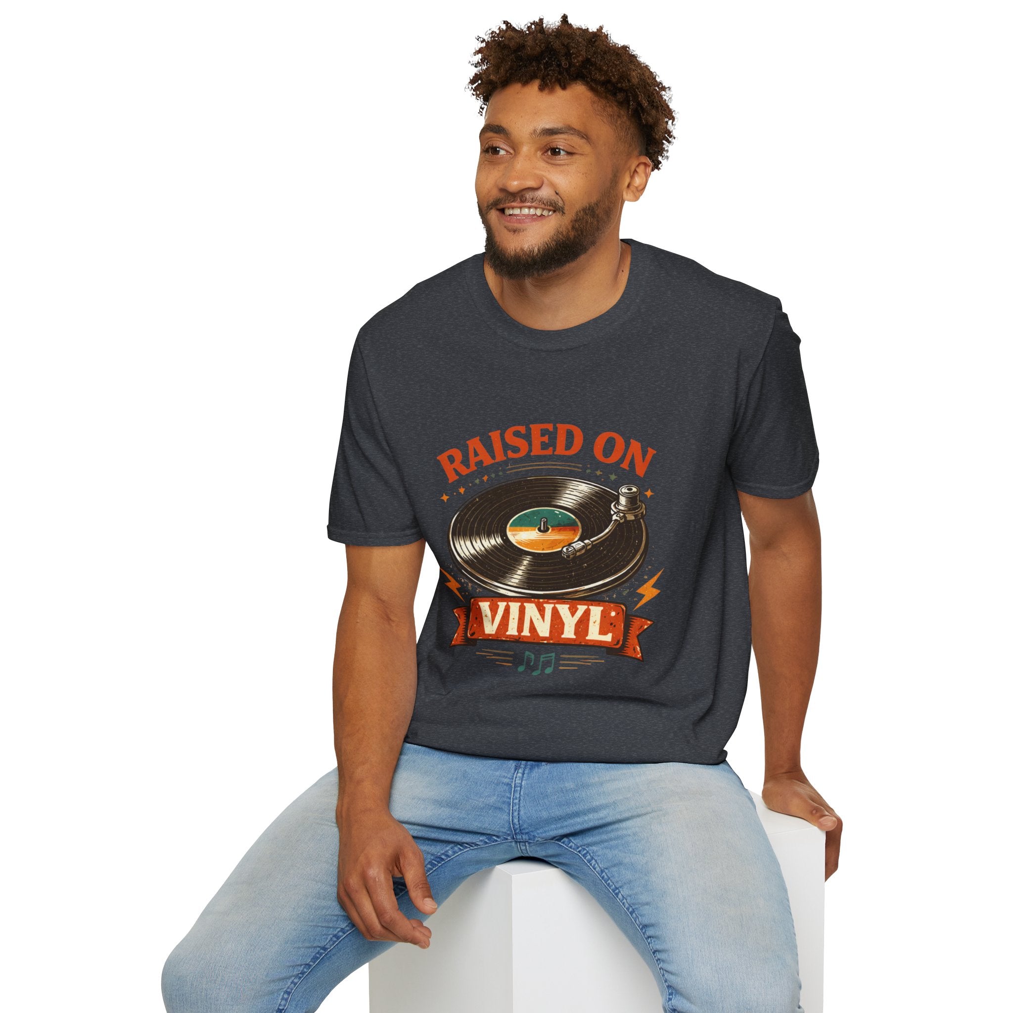 Raised on Vinyl T-Shirt — Retro Record Lover Tee - Creations by Chris and Carlos