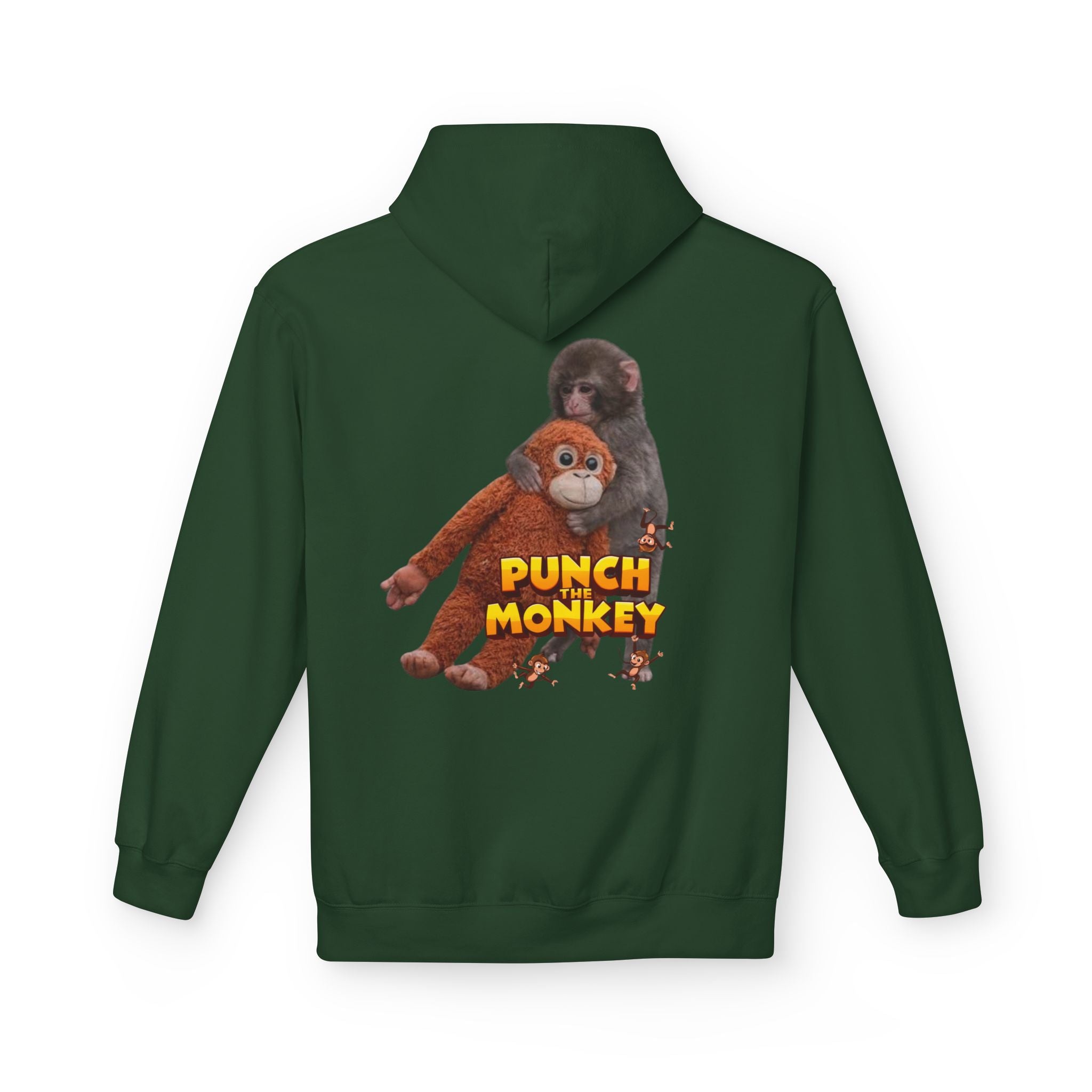 Punch Monkey Hoodie — Retro Cartoon Monkey Graphic Sweatshirt - Creations by Chris and Carlos