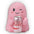 Kawaii Pink Plush Pillow — Winking Character Holding "Diet Cola" Can