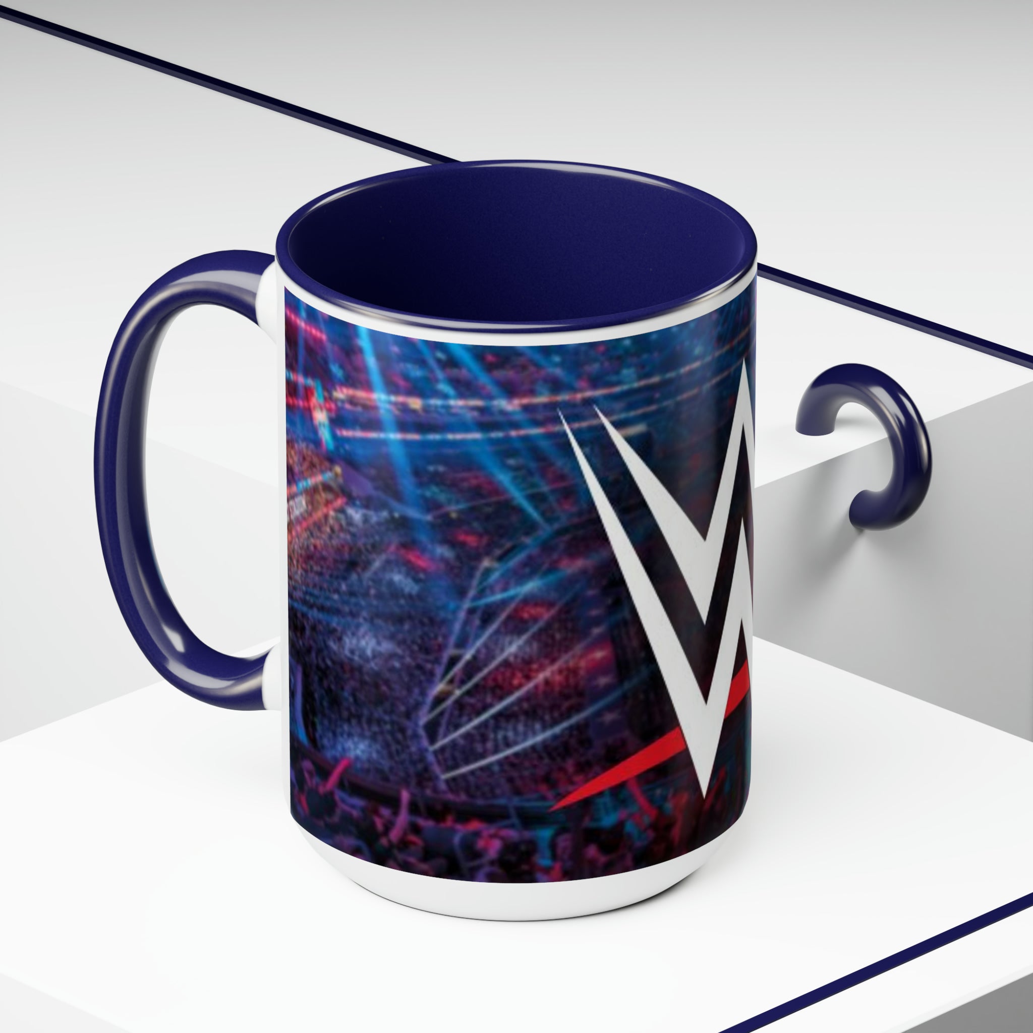 WWE- Logo White Ceramic Mug - Creations by Chris and Carlos