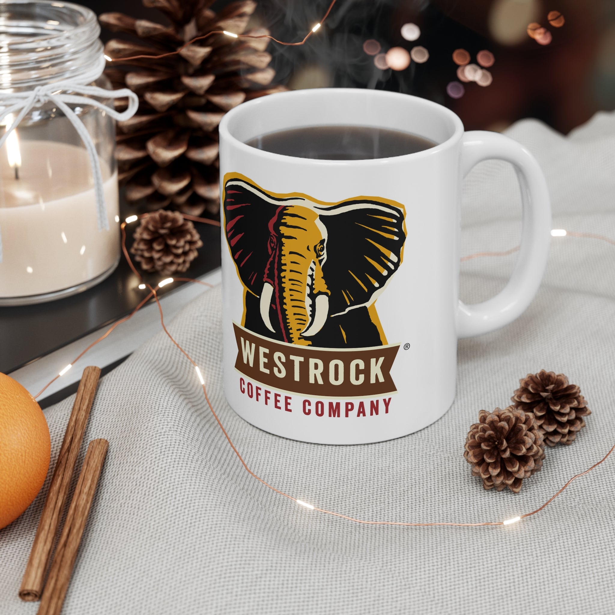 Westrock Coffee- White Ceramic Mug - Creations by Chris and Carlos