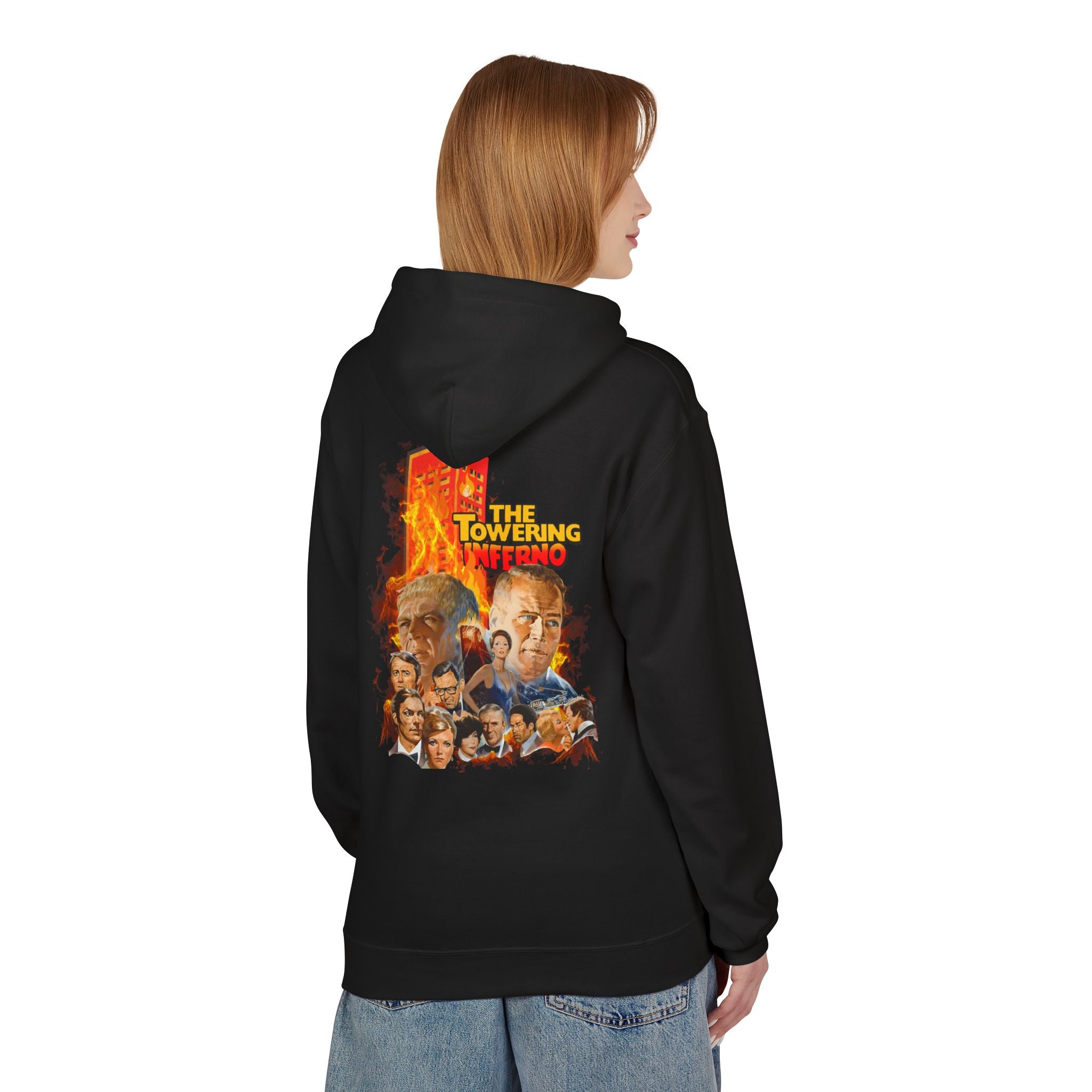 Hoodie — "The Towering Inferno" Vintage Disaster Movie Poster Pullover - Creations by Chris and Carlos