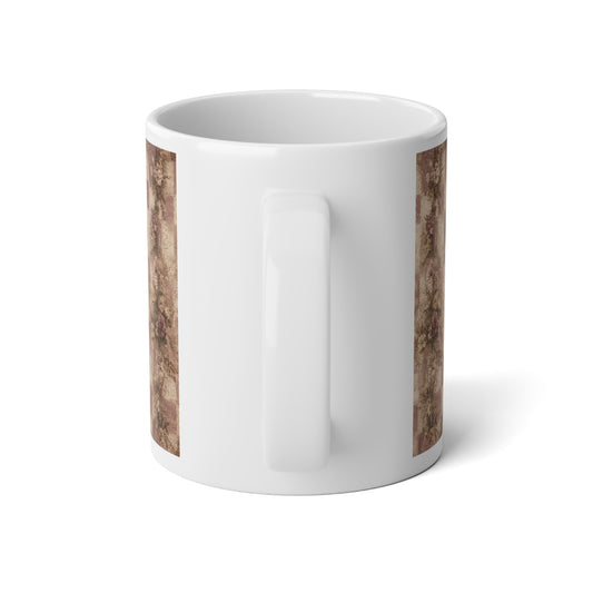 20oz Jumbo Mug — Vintage Floral Checkerboard Pattern - Creations by Chris and Carlos