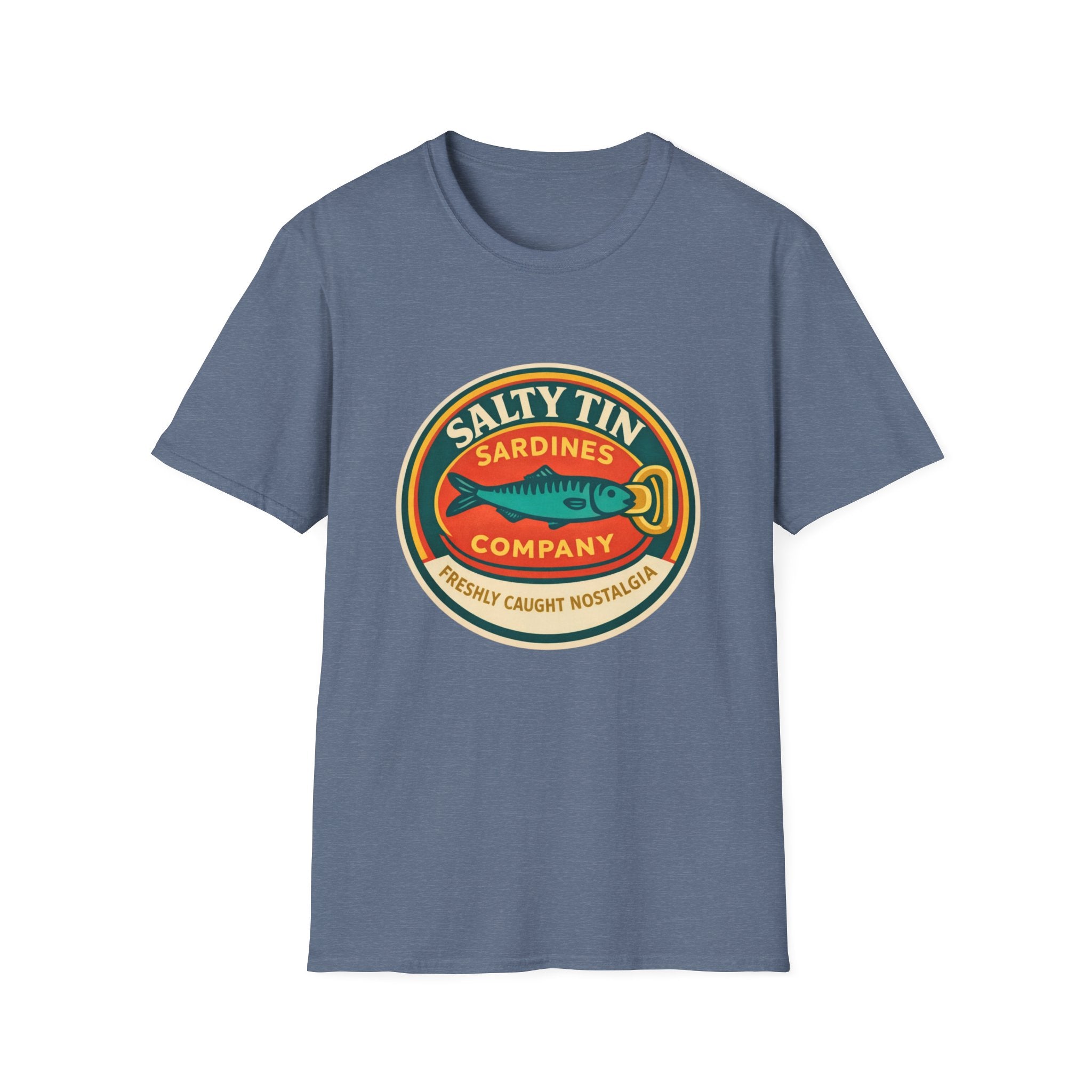 Salty Tin Sardines Vintage Logo T-Shirt - Creations by Chris and Carlos