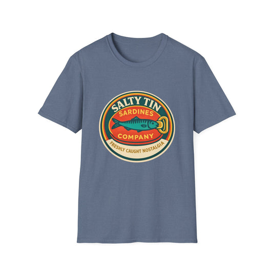 Salty Tin Sardines Vintage Logo T-Shirt - Creations by Chris and Carlos
