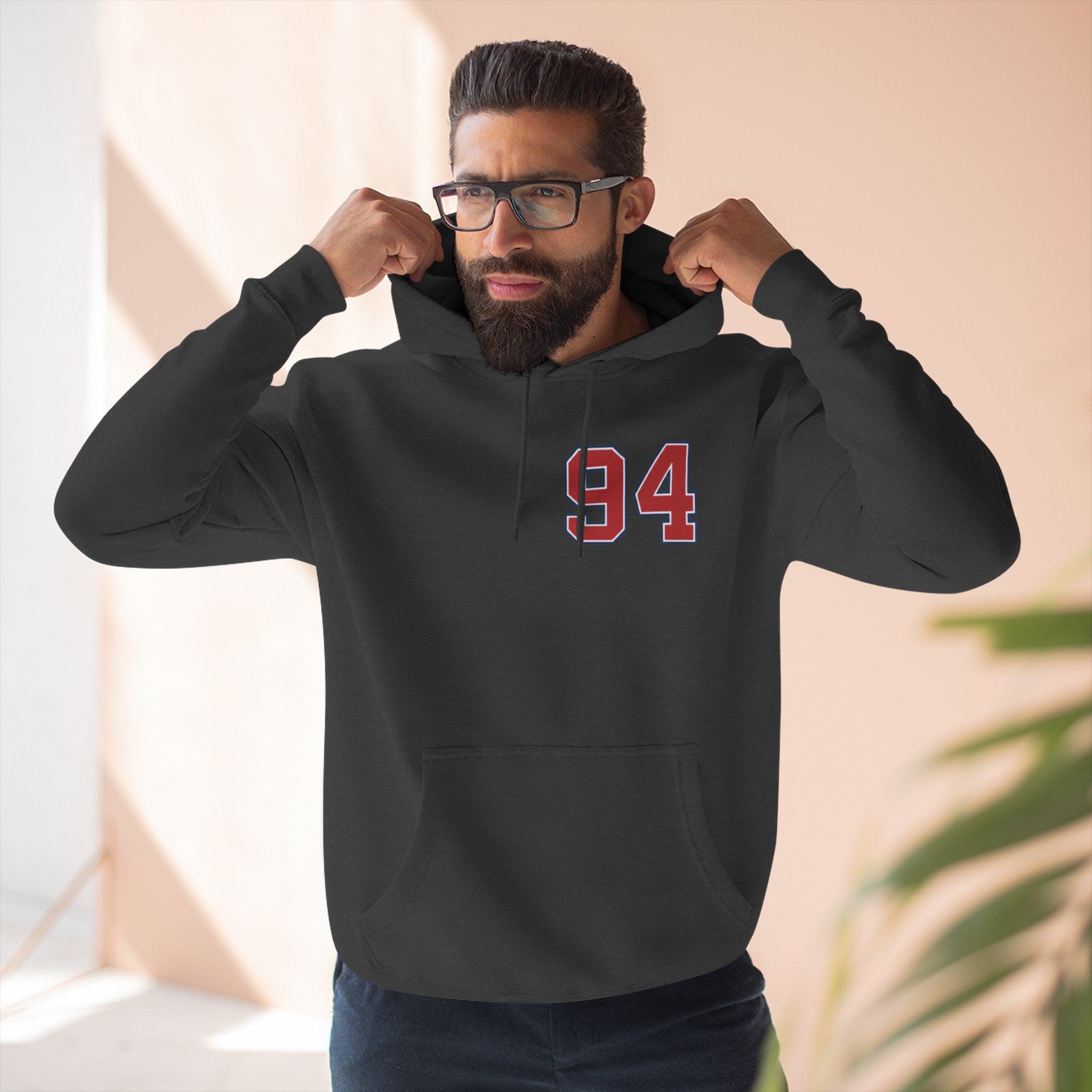 94 BNY Bunny Football Hoodie — Funny Easter Sports Pullover - Creations by Chris and Carlos