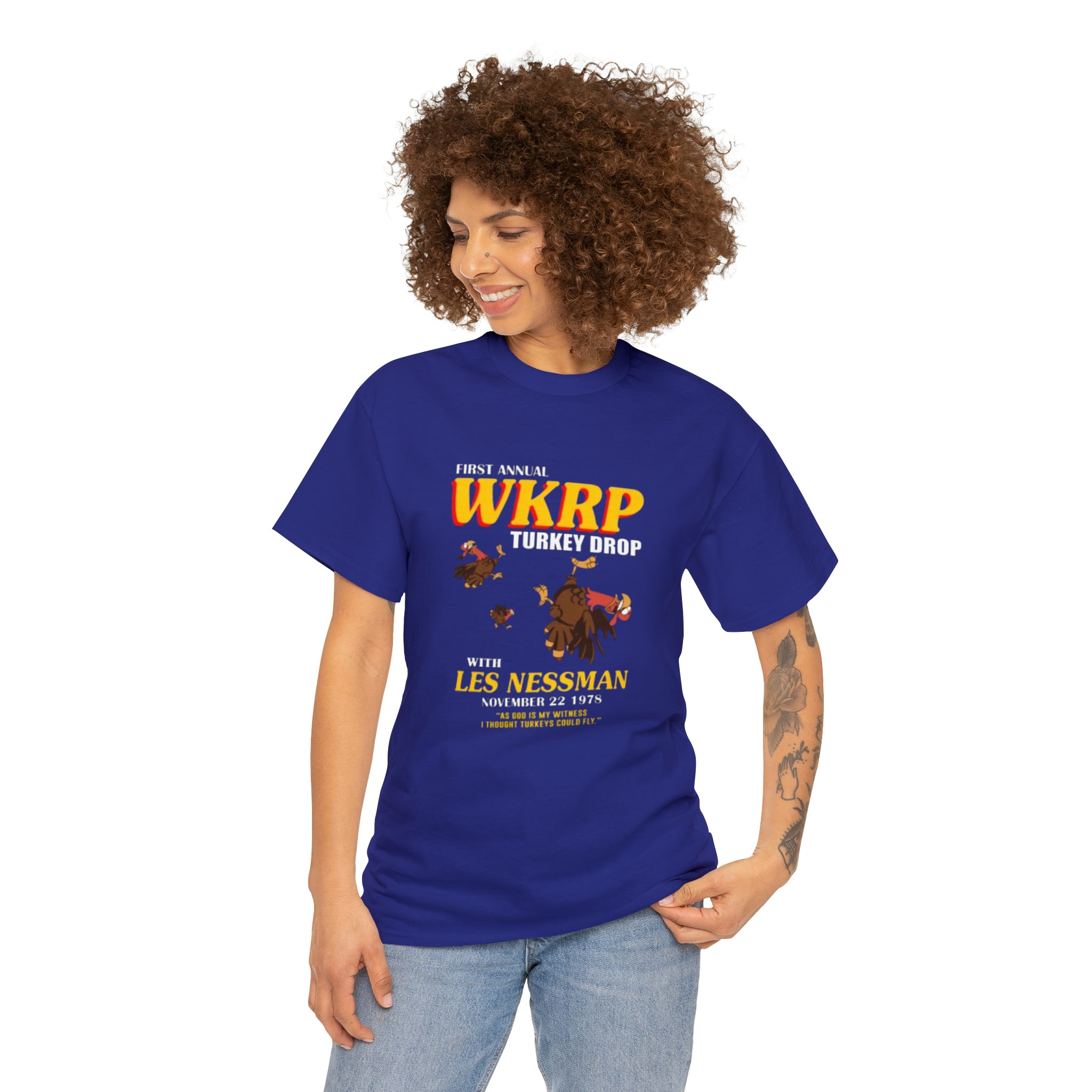 WKRP 70's TV Show- Unisex Heavy Cotton T-Shirt - Creations by Chris and Carlos