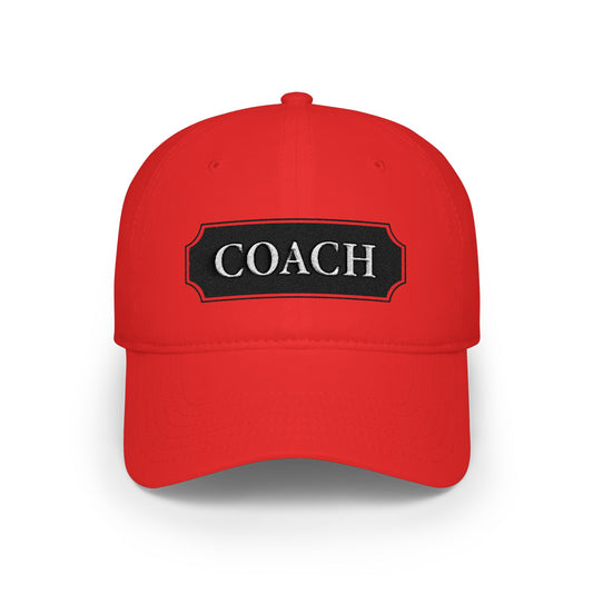 Coach Embroidered Patch Baseball Cap — Low Profile Coach Hat - Creations by Chris and Carlos