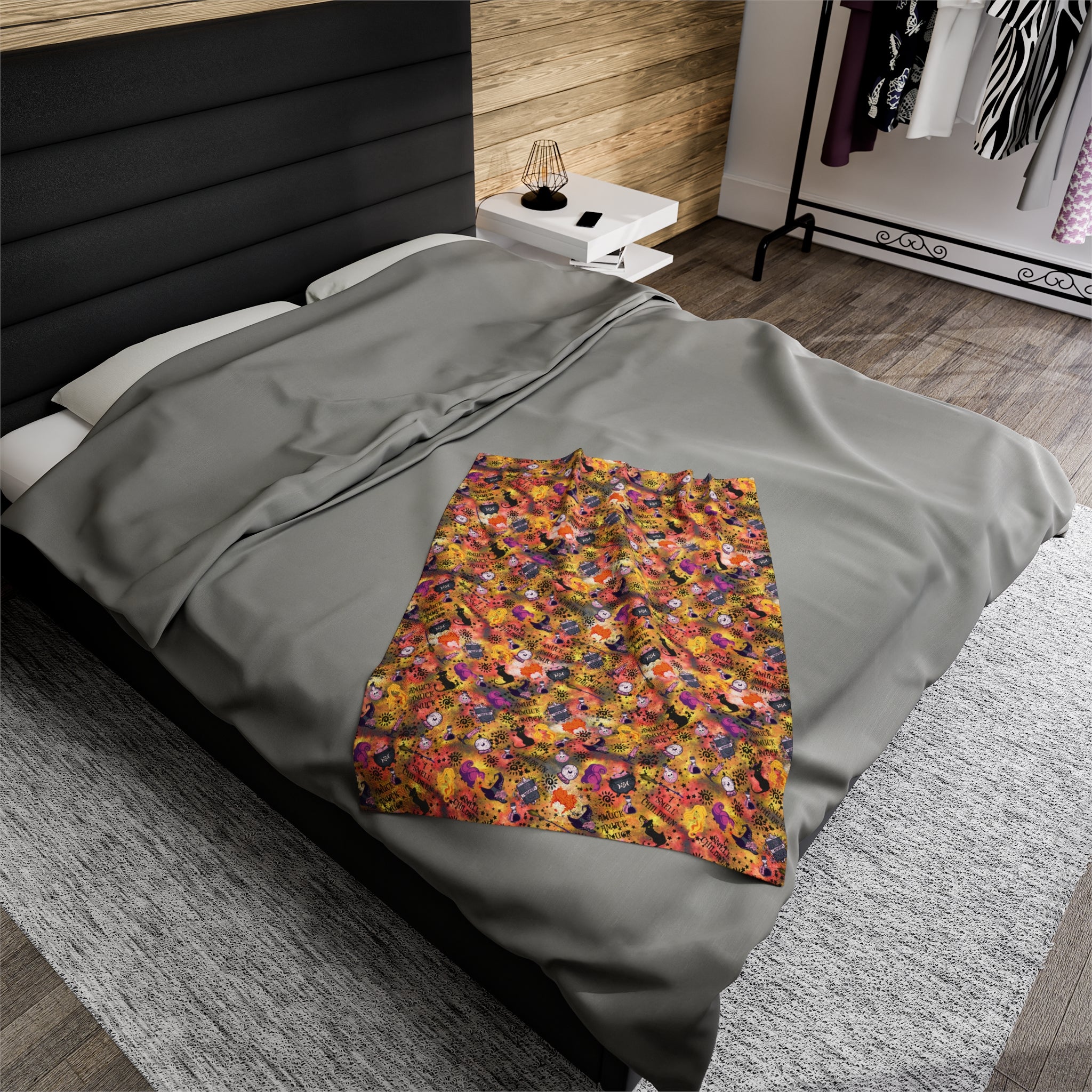 Hocus Pocus- Velveteen Plush CuddleLux Bliss Blanket - Creations by Chris and Carlos