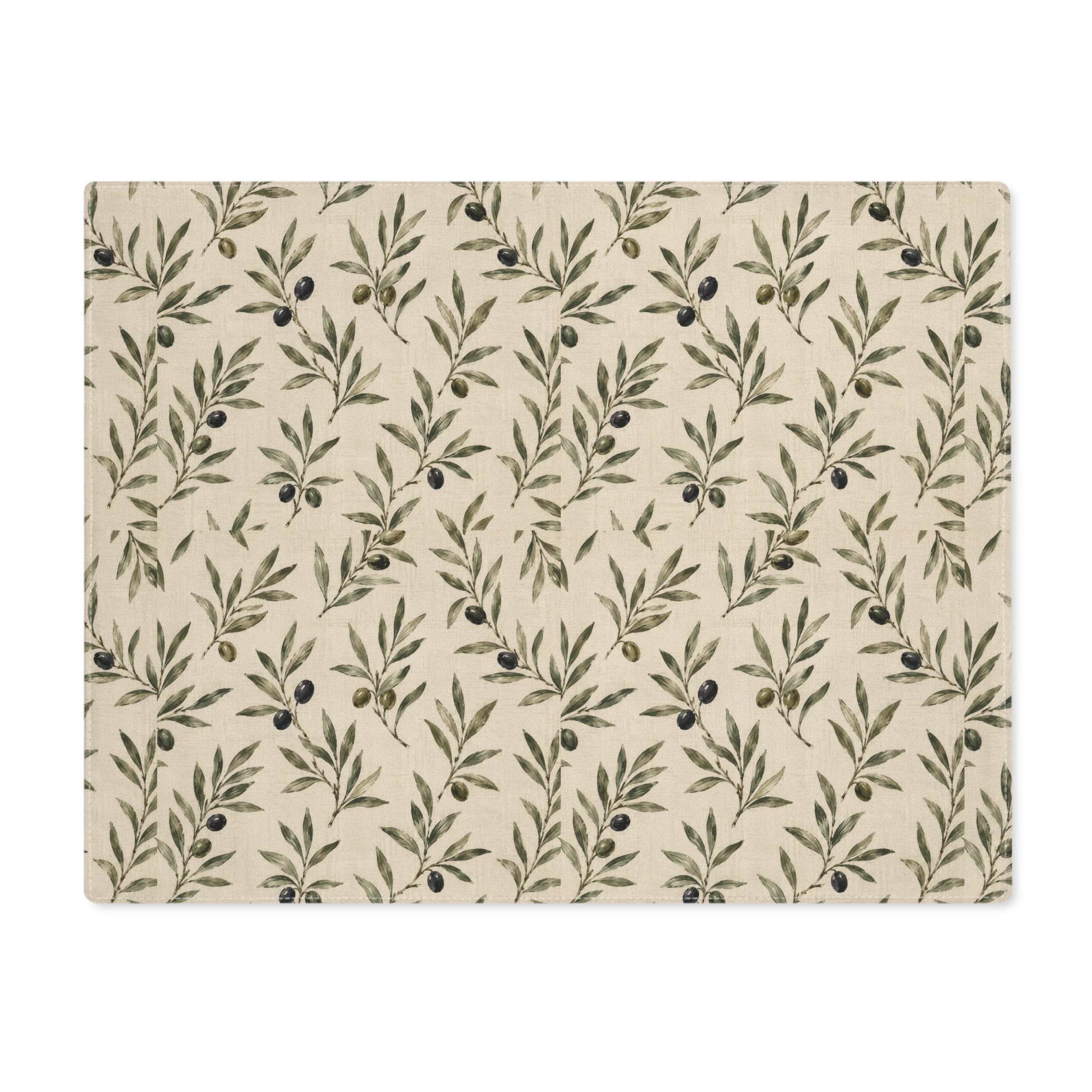 Olive Branch Pattern Placemat – Rustic Botanical Table Decor - Creations by Chris and Carlos